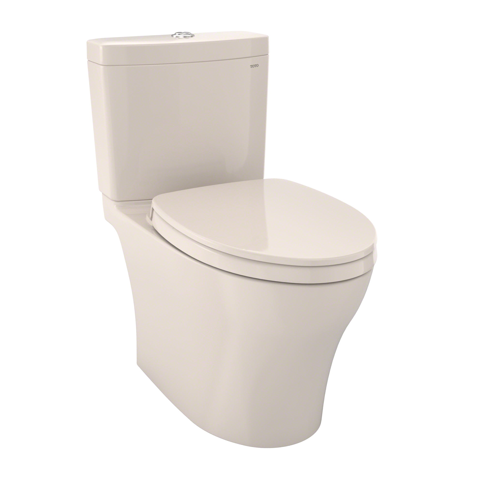 Alternate Image for TOTO Aquia IV Two-Piece Elongated Dual Flush 1.28 and 0.9 GPF Universal Height Toilet with CEFIONTECT, WASHLET+ Ready, Sedona Beige, Vitreous China, MS446124CEMFGN#12