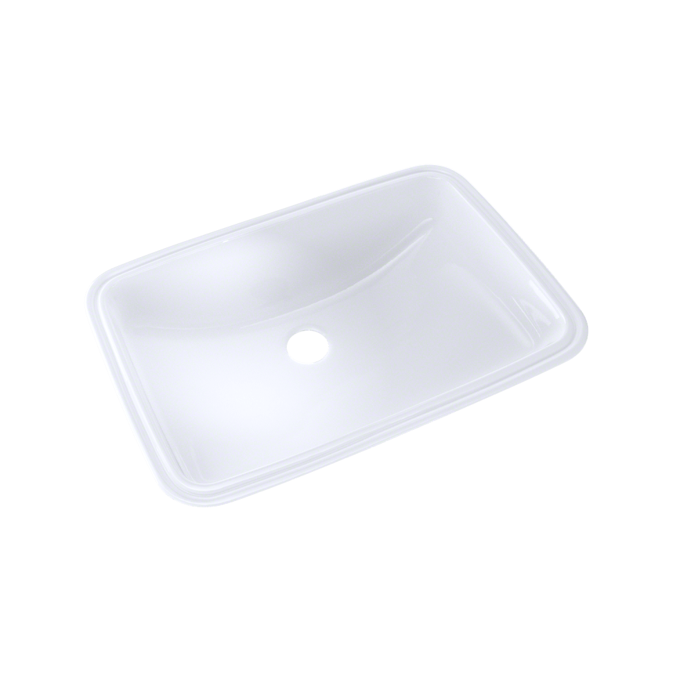 TOTO 19" x 12-3/8" Rectangular Undermount Bathroom Sink with CEFIONTECT, Cotton White, Vitreous China, LT542G#01