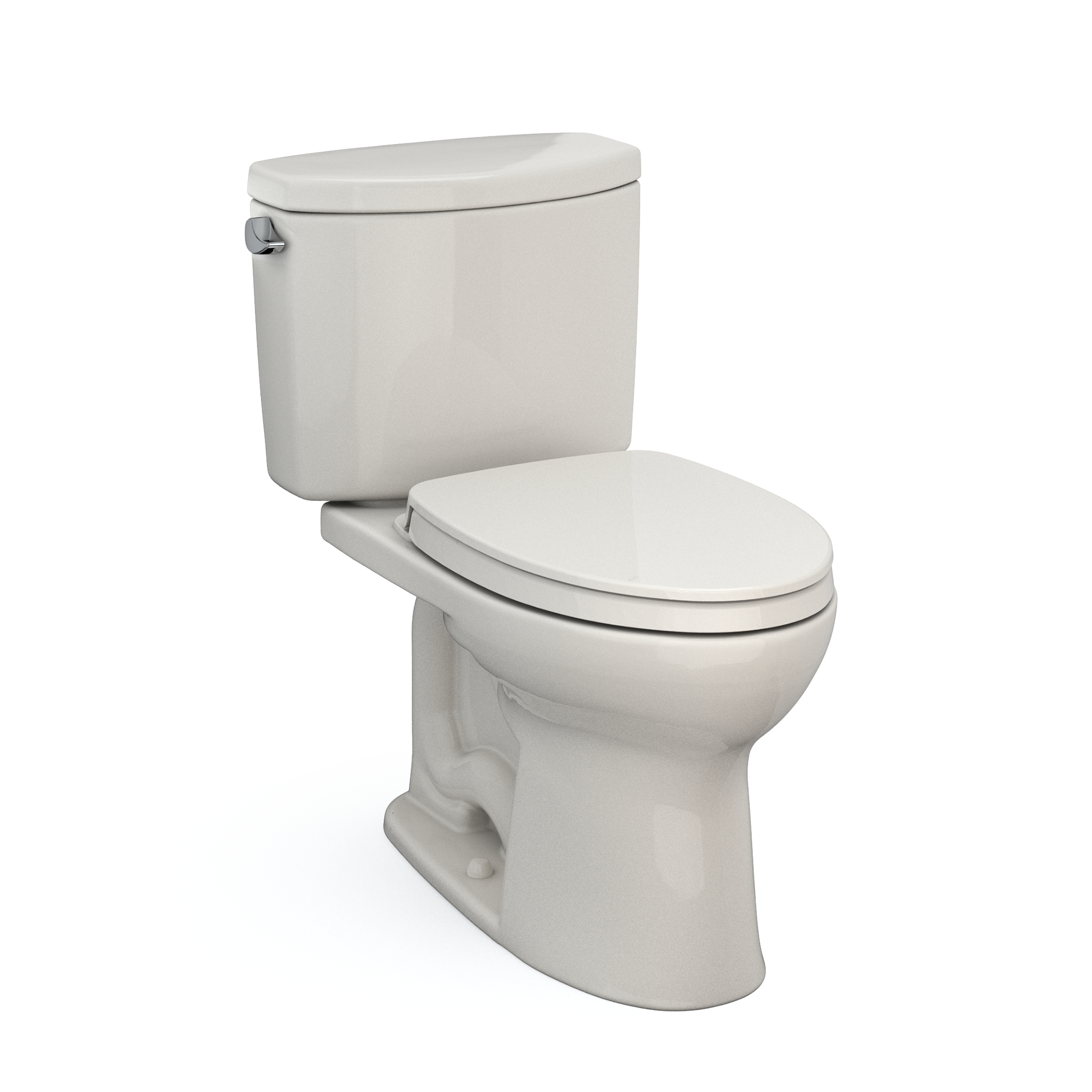 TOTO Drake II Two-Piece Elongated 1.28 GPF Universal Height Toilet with CEFIONTECT and SS124 SoftClose Seat, WASHLET+ Ready, Sedona Beige, Vitreous China|Plastic, MS454124CEFG#12