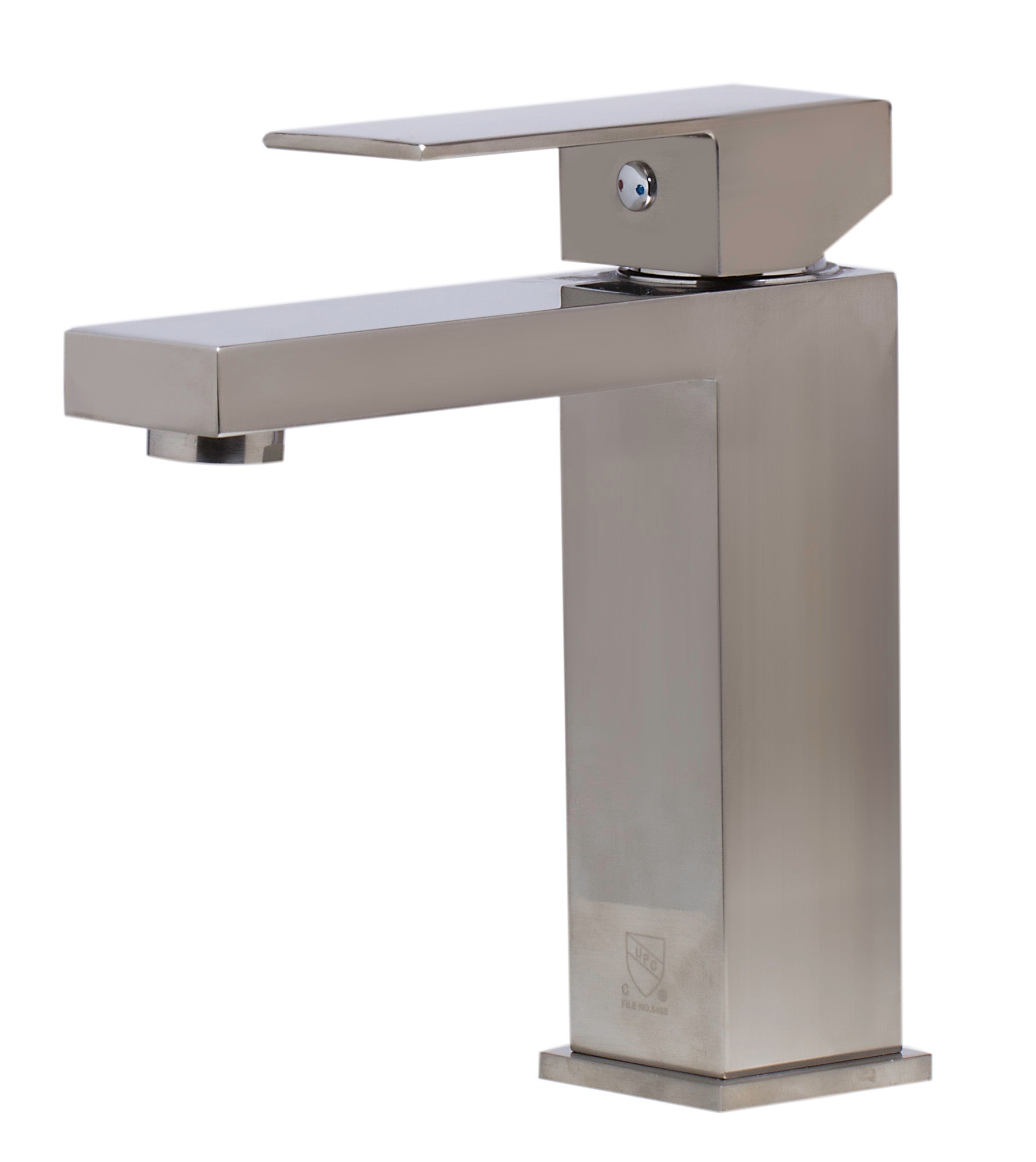 Alternate Image for ALFI Brushed Nickel Square Single Lever Bathroom Faucet, AB1229-BN