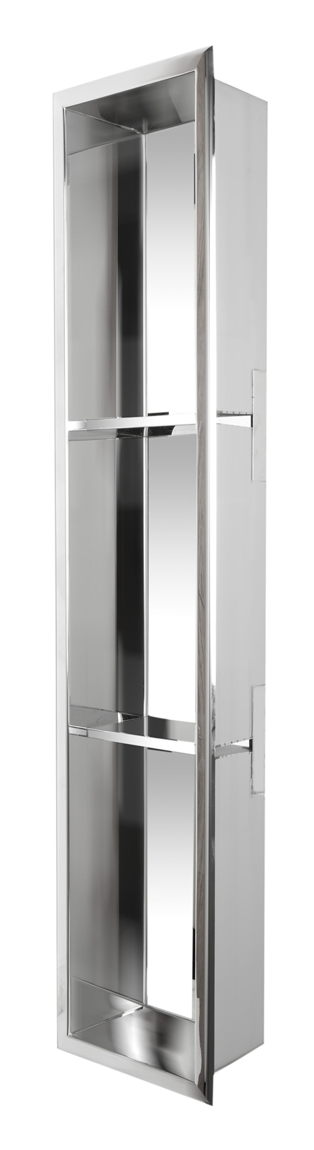 Alternate Image for ALFI brand ABN0836-PSS 8 x 36 Polished Stainless Steel Vertical Triple Shelf Bath Shower Niche, 20 Gauge