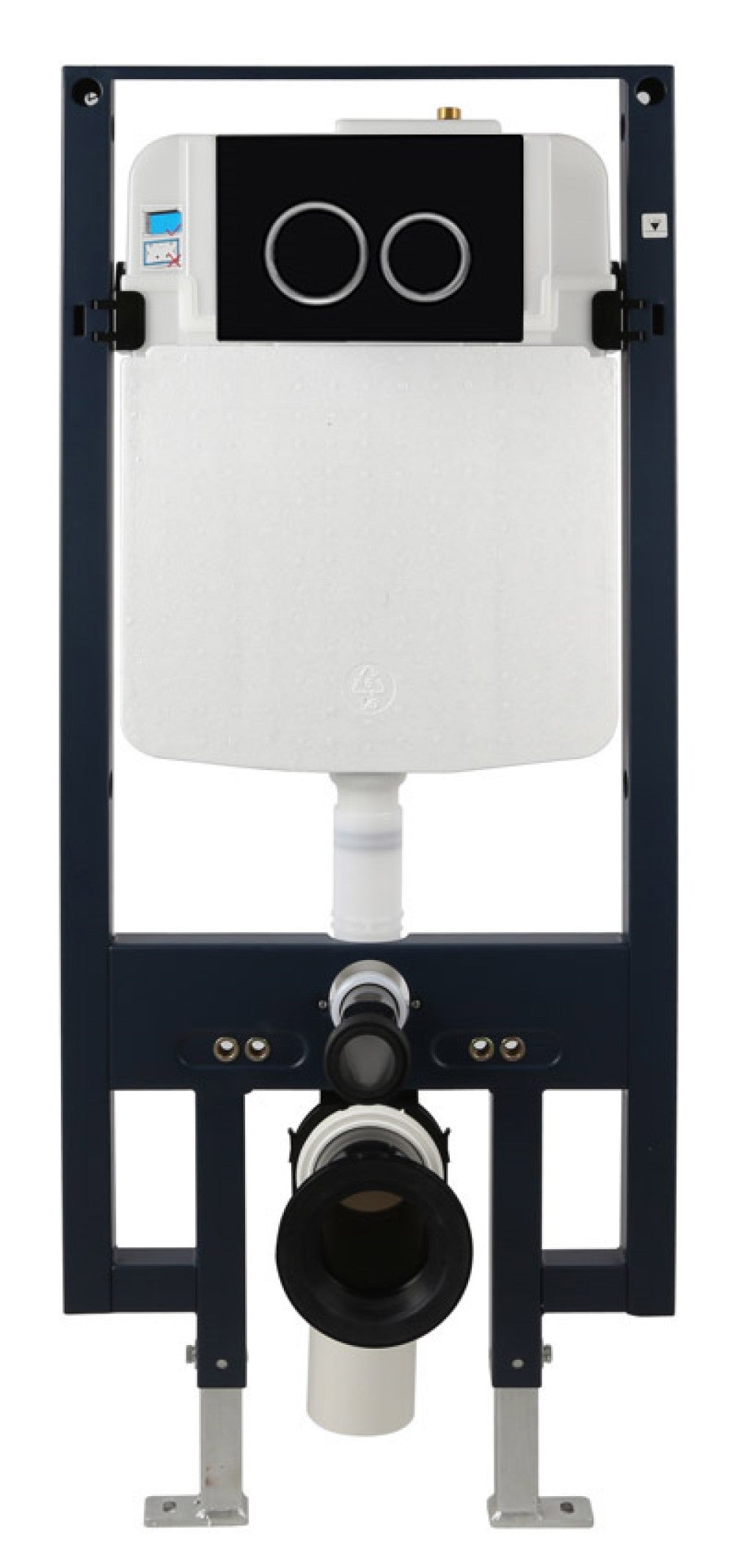 EAGO PWG380-BM Black Matte Dual Flush Wall Mounted Toilet Tank Carrier for WD101, WD332, WD333, Metal