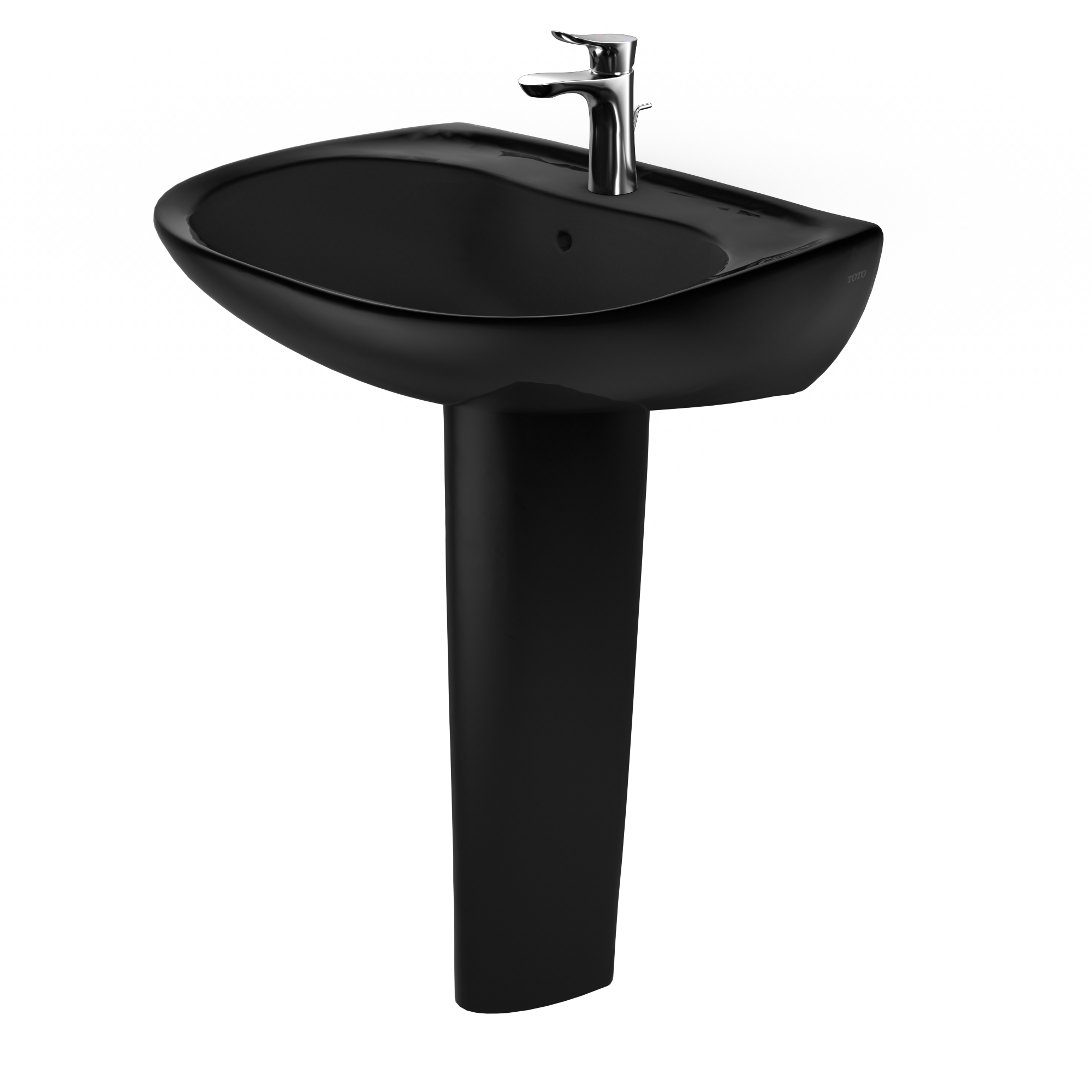 Alternate Image for TOTO Prominence Oval Basin Pedestal Bathroom Sink for Single Hole Faucets, Ebony, Vitreous China, LPT242#51