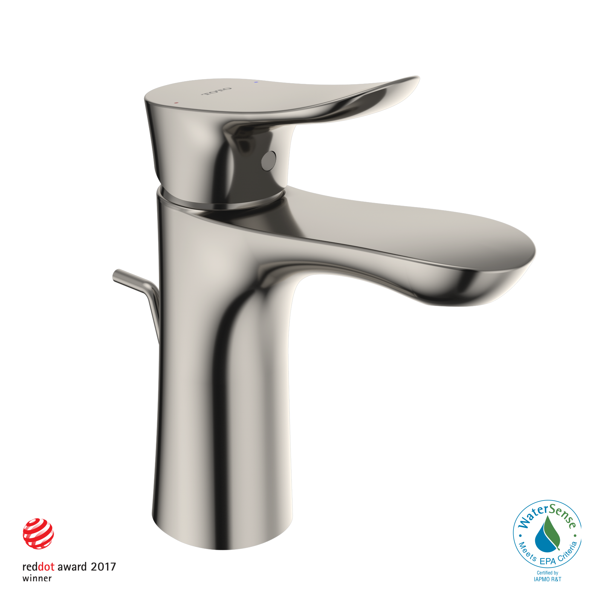 Alternate Image for TOTO GO 1.2 GPM Single Handle Bathroom Sink Faucet with COMFORT GLIDE Technology and Drain Assembly, Polished Nickel, Brass, TLG01301U#PN