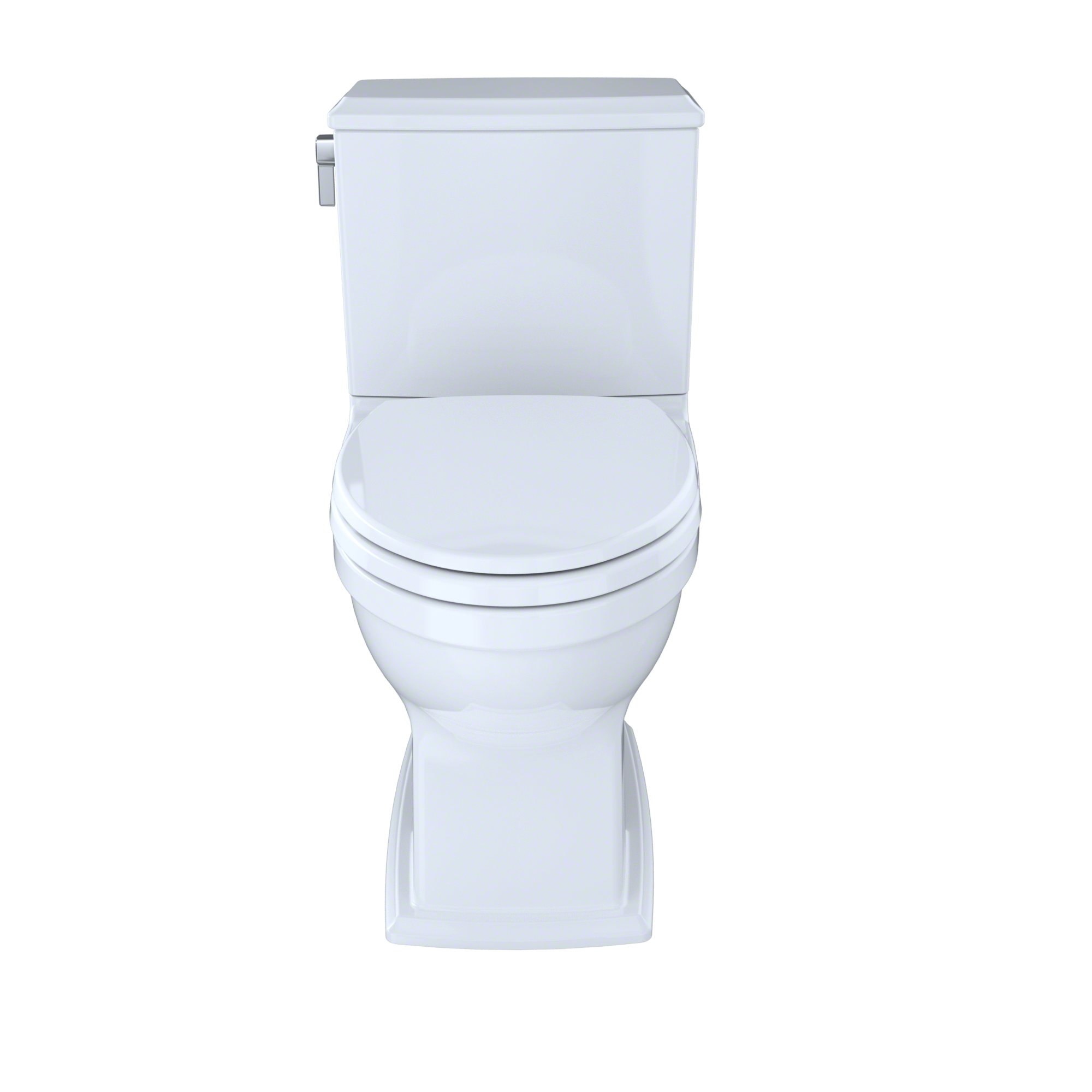TOTO Connelly Two-Piece Elongated Dual-Max 1.28 and 0.9 GPF Universal Height Toilet with CEFIONTECT and Right Lever, Colonial White, Vitreous China, Cotton White, CST494CEMFRG#01