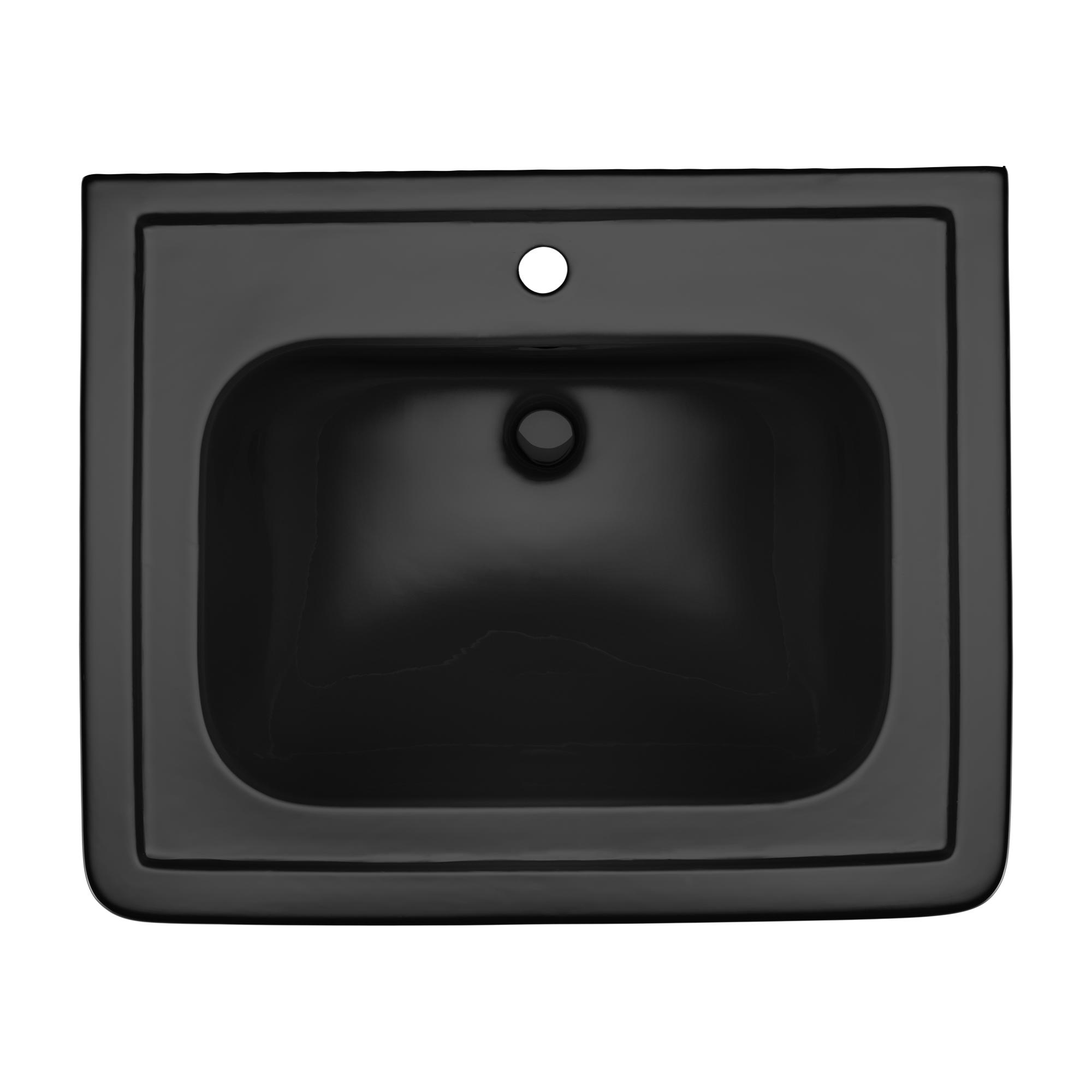 Alternate Image for TOTO Promenade 27-1/2" x 22-1/4" Rectangular Pedestal Bathroom Sink for Single Hole Faucets, Ebony, LPT530.8N#51, Vitreous China, LPT530N#51