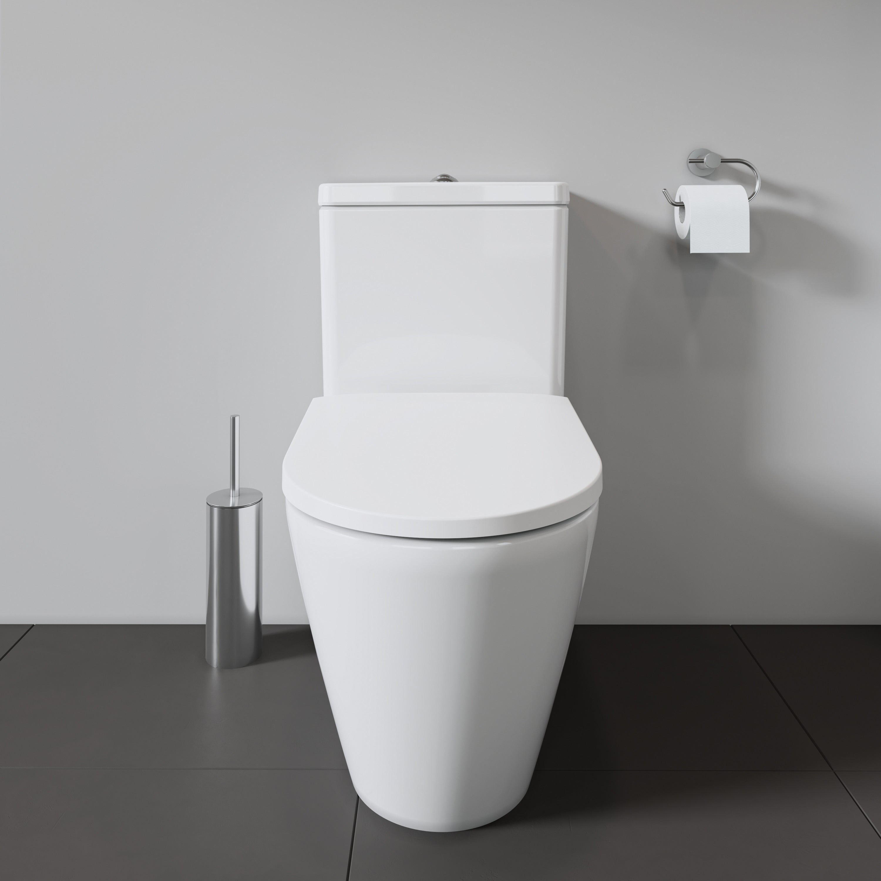 D-Neo Round Slow Close Toilet Seat in White