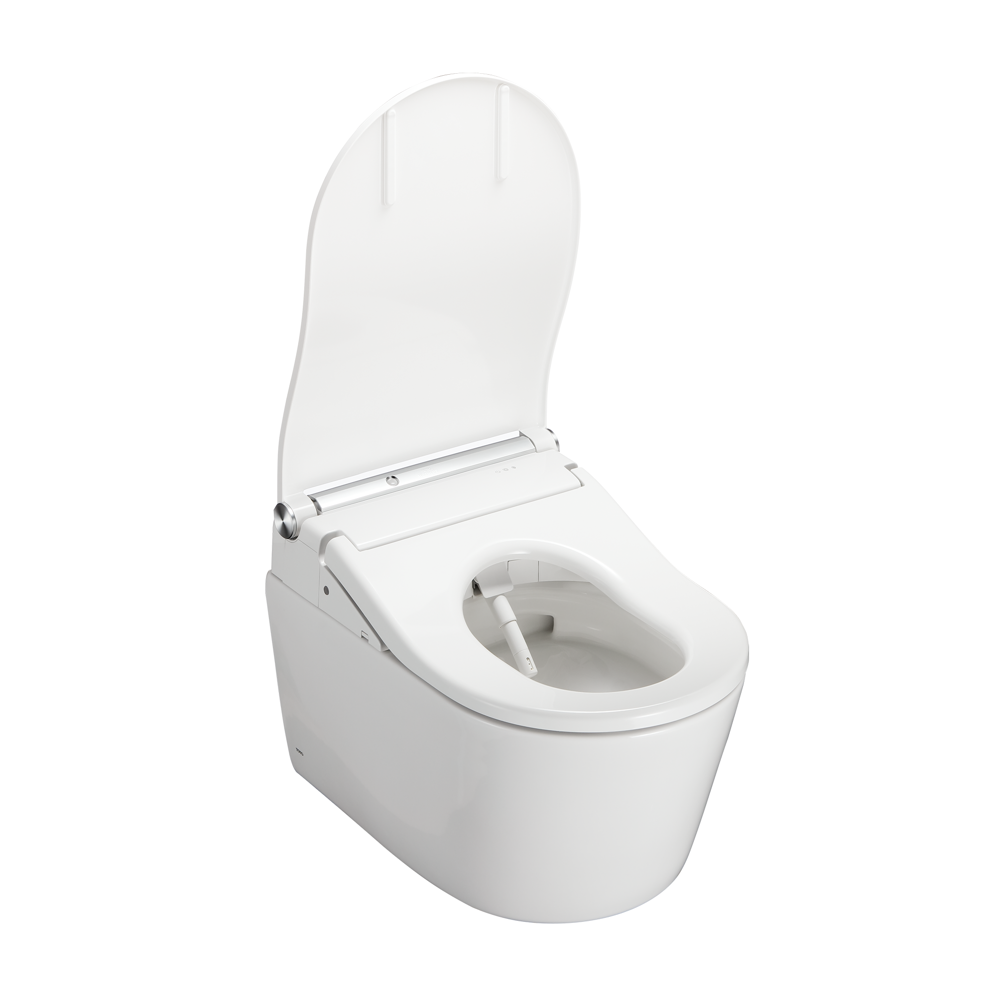 Alternate Image for TOTO WASHLET+ RP Wall-Hung D-Shape Toilet with RW Bidet Seat and DuoFit In-Wall 1.28 and 0.9 GPF Auto Dual-Flush Tank System, Matte Silver, Plastic|Steel|Vitreous China, Cotton White, CWT4474547CMFGA#MS