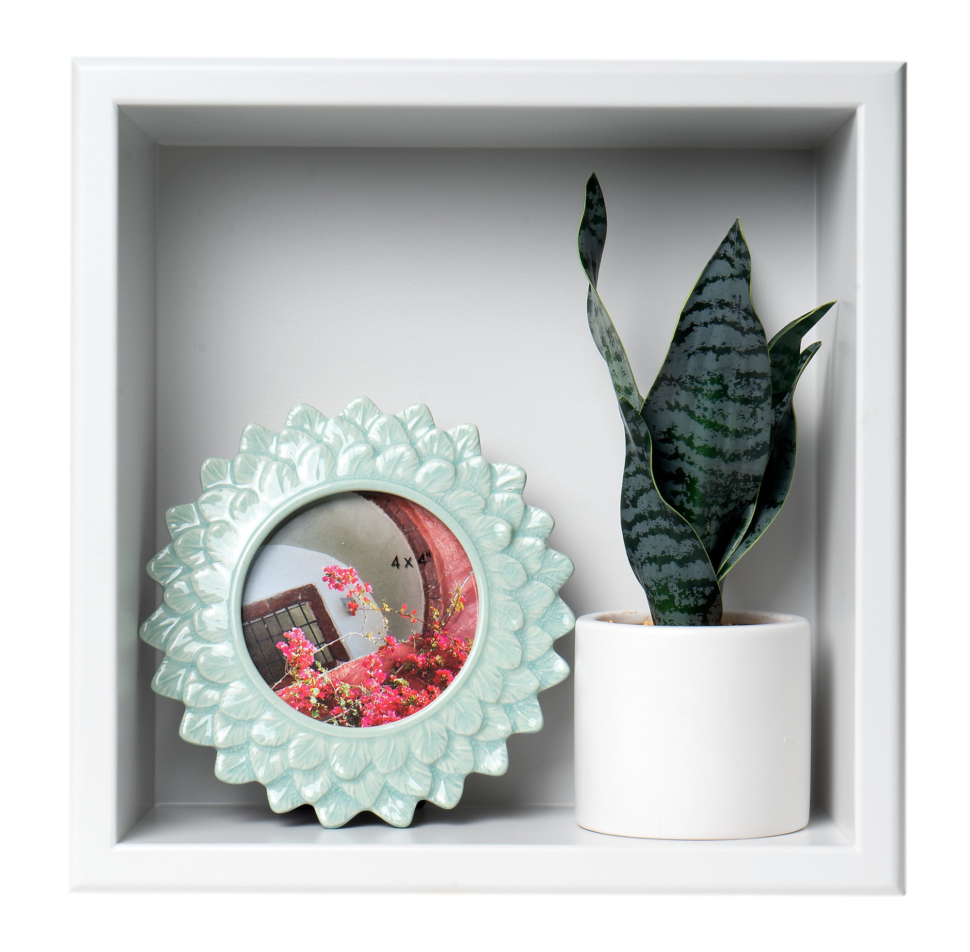 Alternative View of ALFI brand ABNC1212-W 12" x 12" White Matte Stainless Steel Square Single Shelf Bath Shower Niche, 20 Gauge