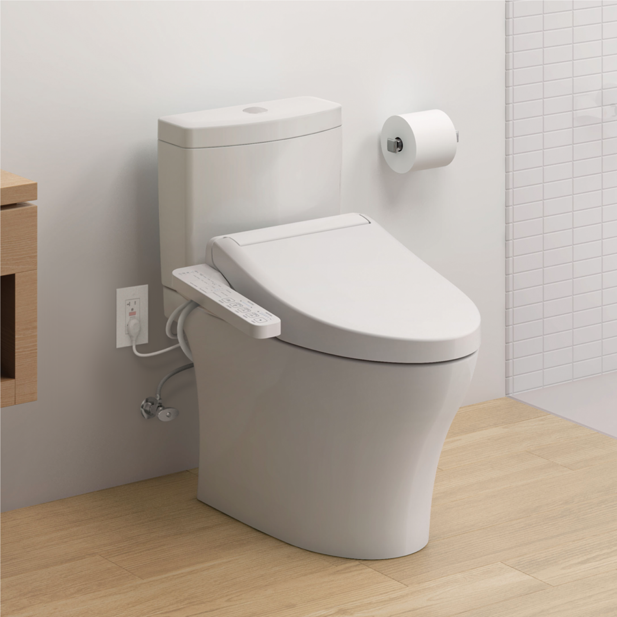 Alternate Image for TOTO WASHLET C2 Electronic Bidet Toilet Seat with PREMIST and EWATER+ Wand Cleaning, Elongated, Sedona Beige, Plastic, SW3074#12