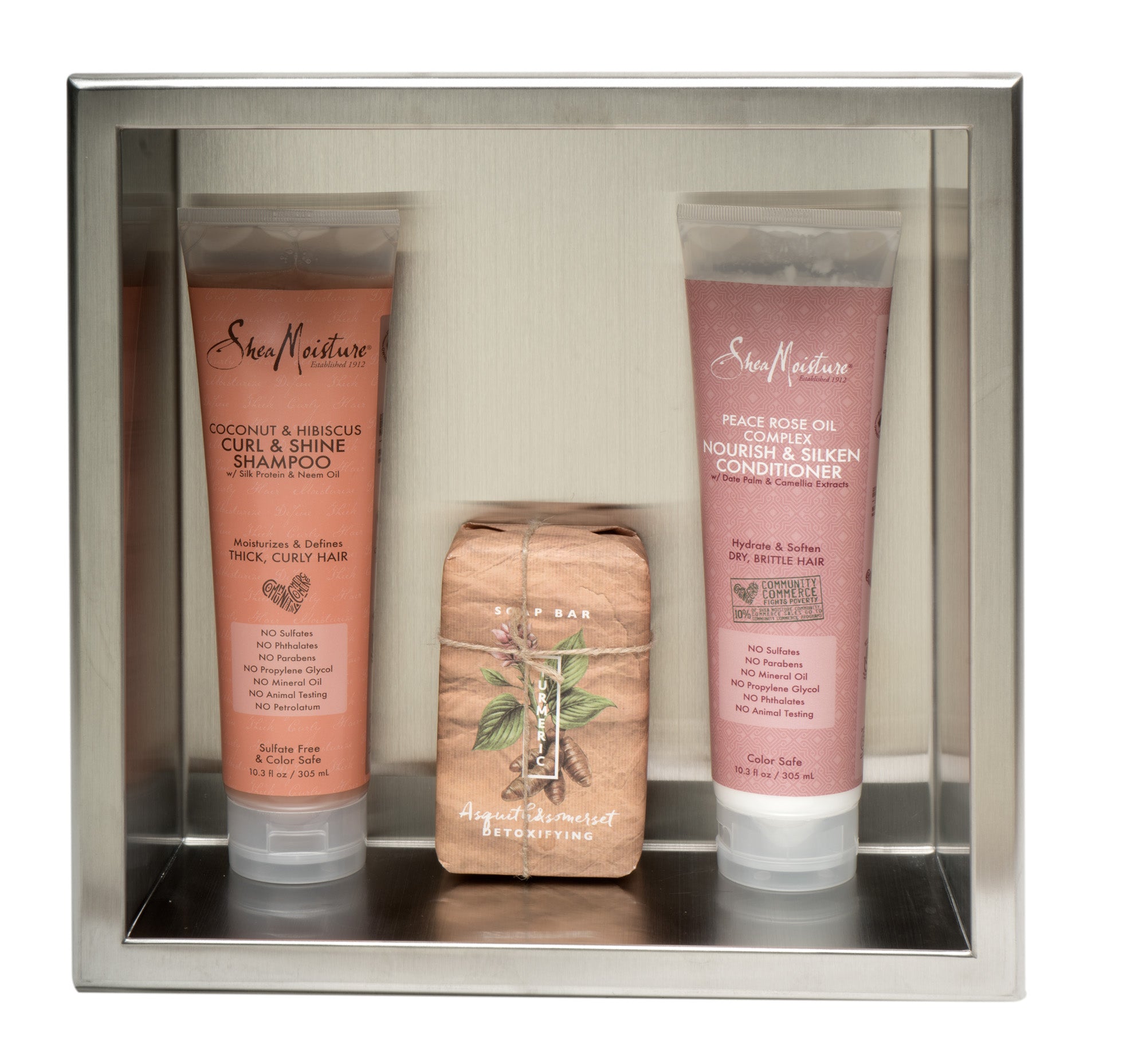 Alternate Image for ALFI brand ABN1212-BSS 12 x 12 Brushed Stainless Steel Square Single Shelf Bath Shower Niche, 20 Gauge