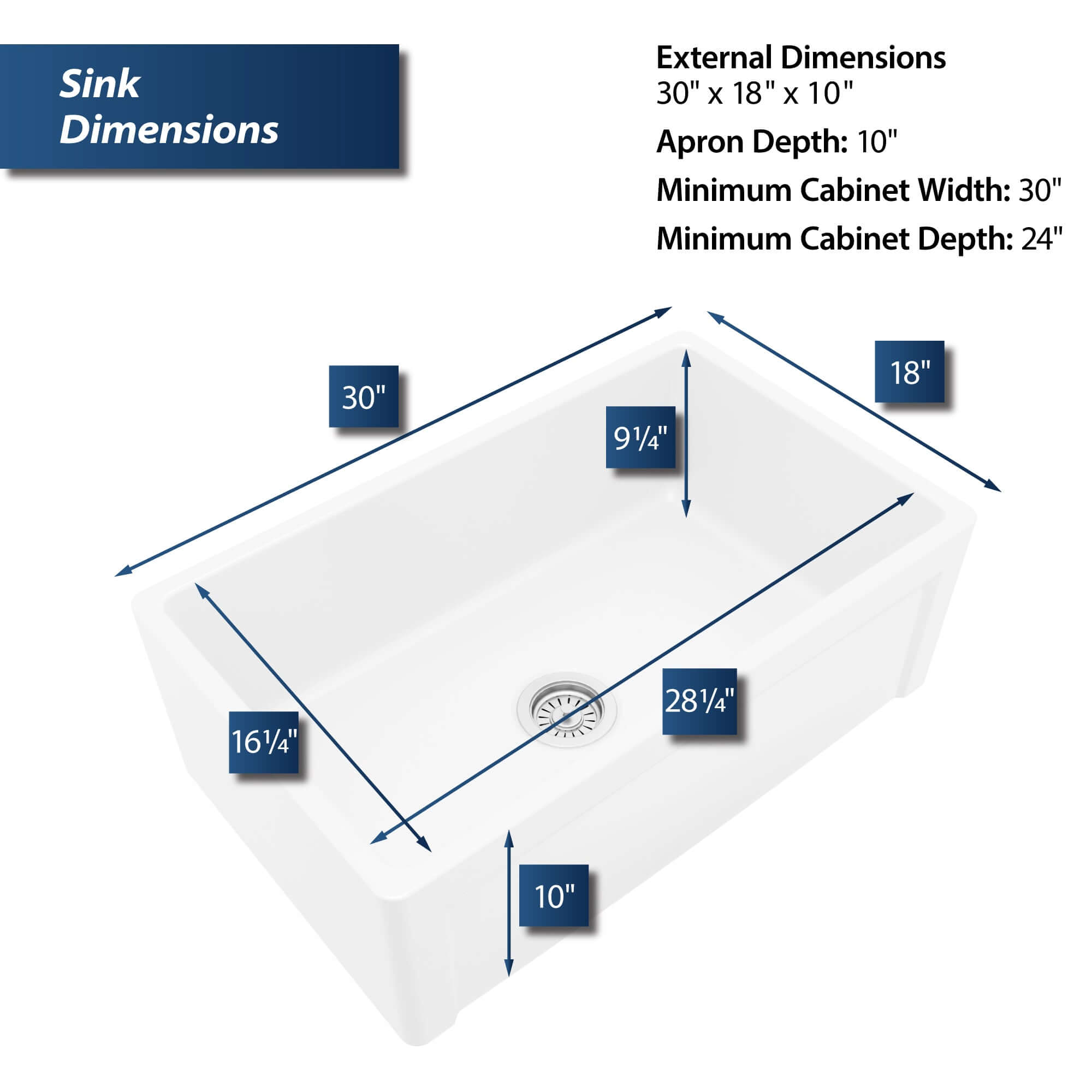 Alternate Image for Karran Fireclay 30" Fireclay Farmhouse Sink with Accessories, White, FCP30SBWH