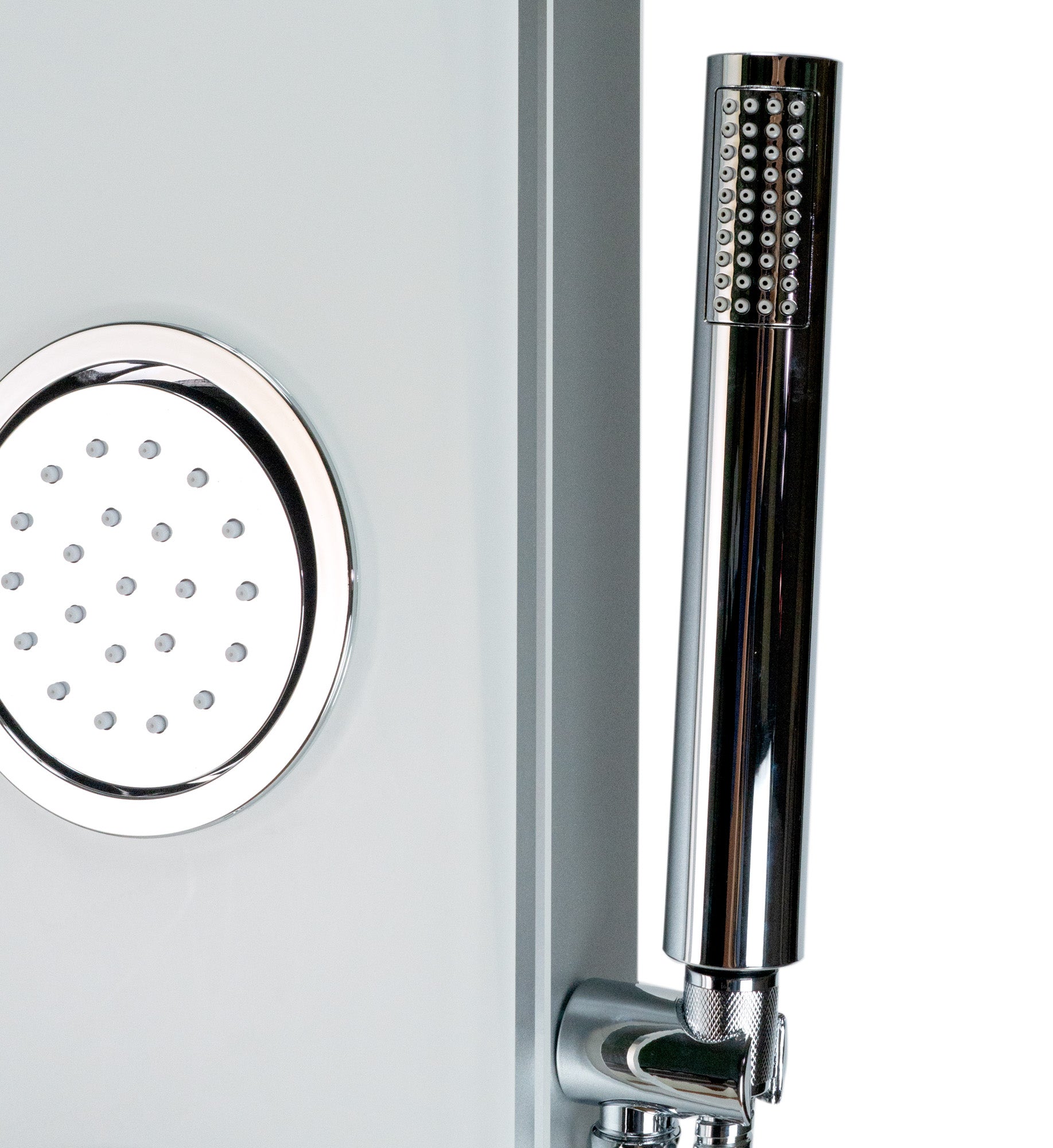 Alternate Image for ALFI brand ABSP50W White Glass Shower Panel with 2 Body Sprays and Rain Shower Head