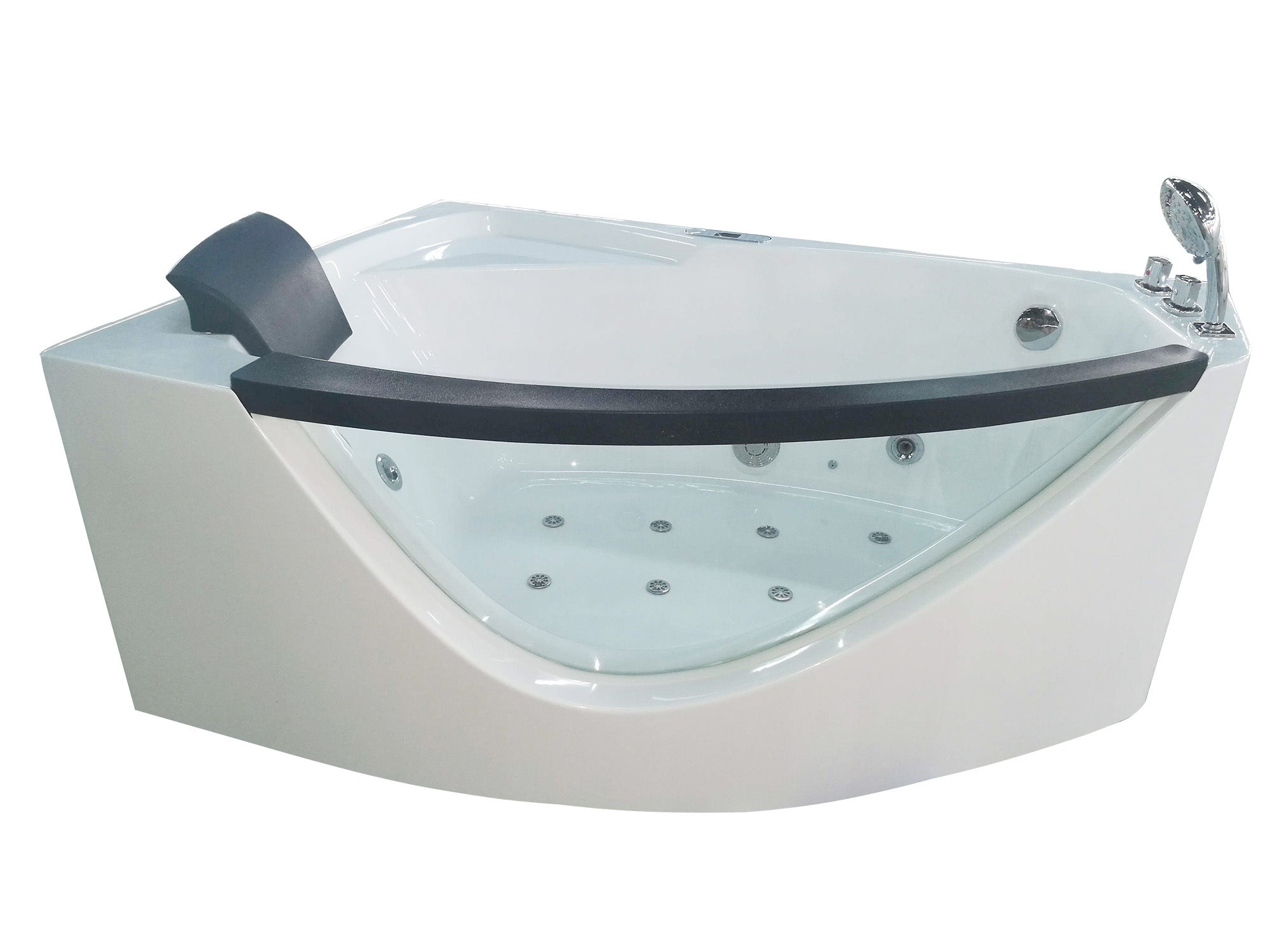 Alternate Image for Eago 59" Acrylic Corner Neo-angle Round Bathtub, White, AM198ETL-R