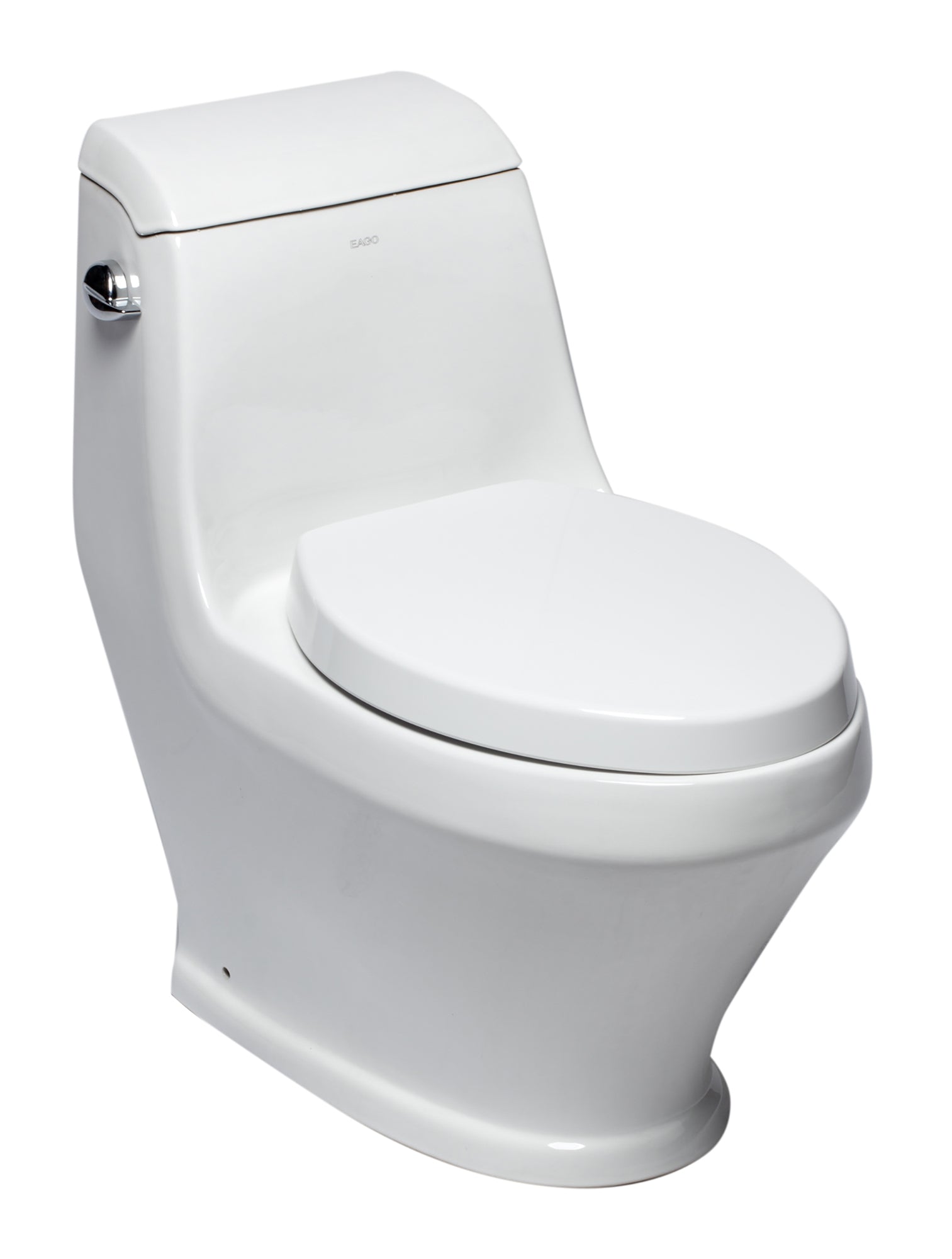 Alternate Image for EAGO Porcelain, White, TB133 Single Flush One Piece Ceramic Toilet