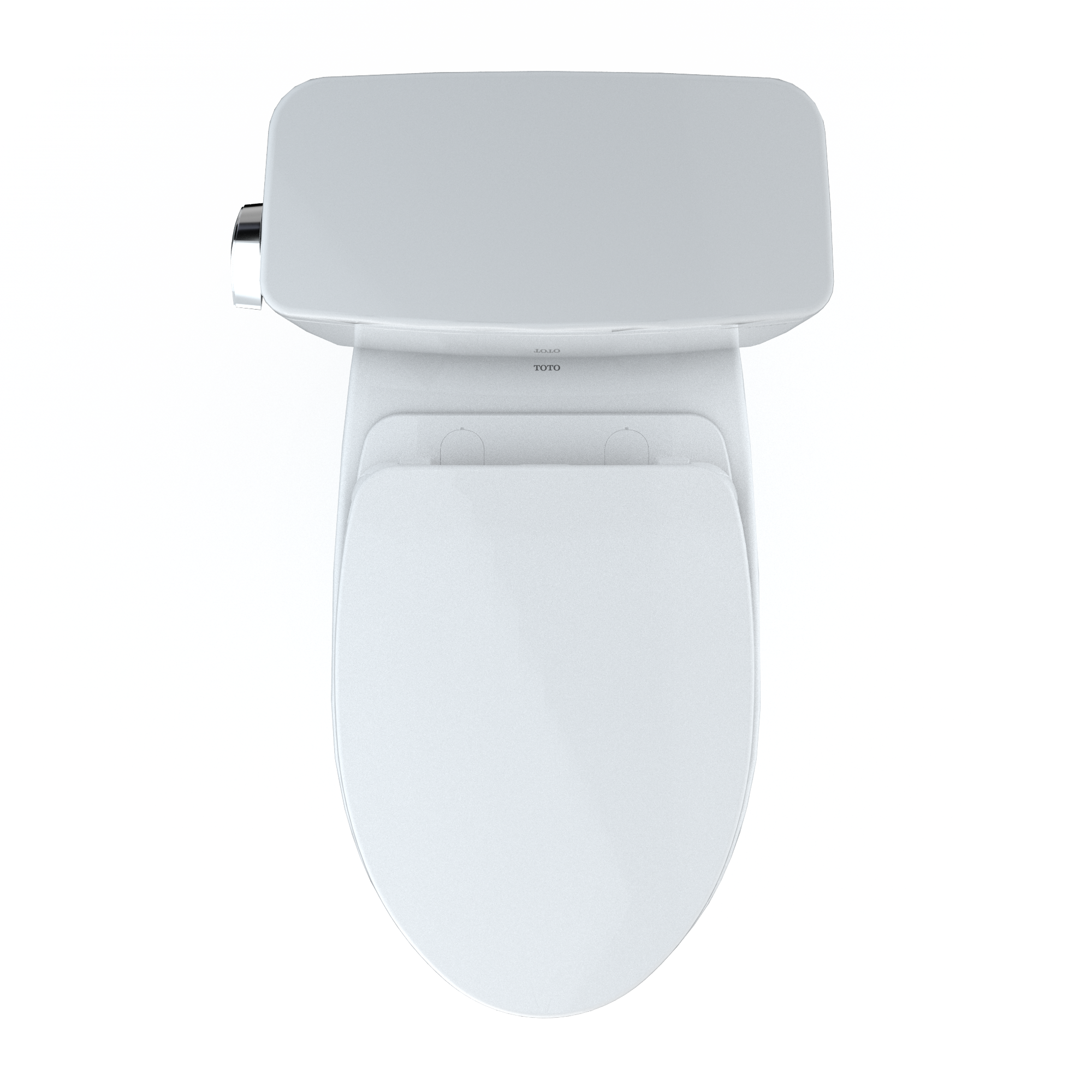 Alternate Image for TOTO Drake Two-Piece Elongated 1.28 GPF TORNADO FLUSH Toilet with CEFIONTECT and SoftClose Seat, WASHLET+ Ready, Cotton White, Vitreous China, MS776124CEG#01