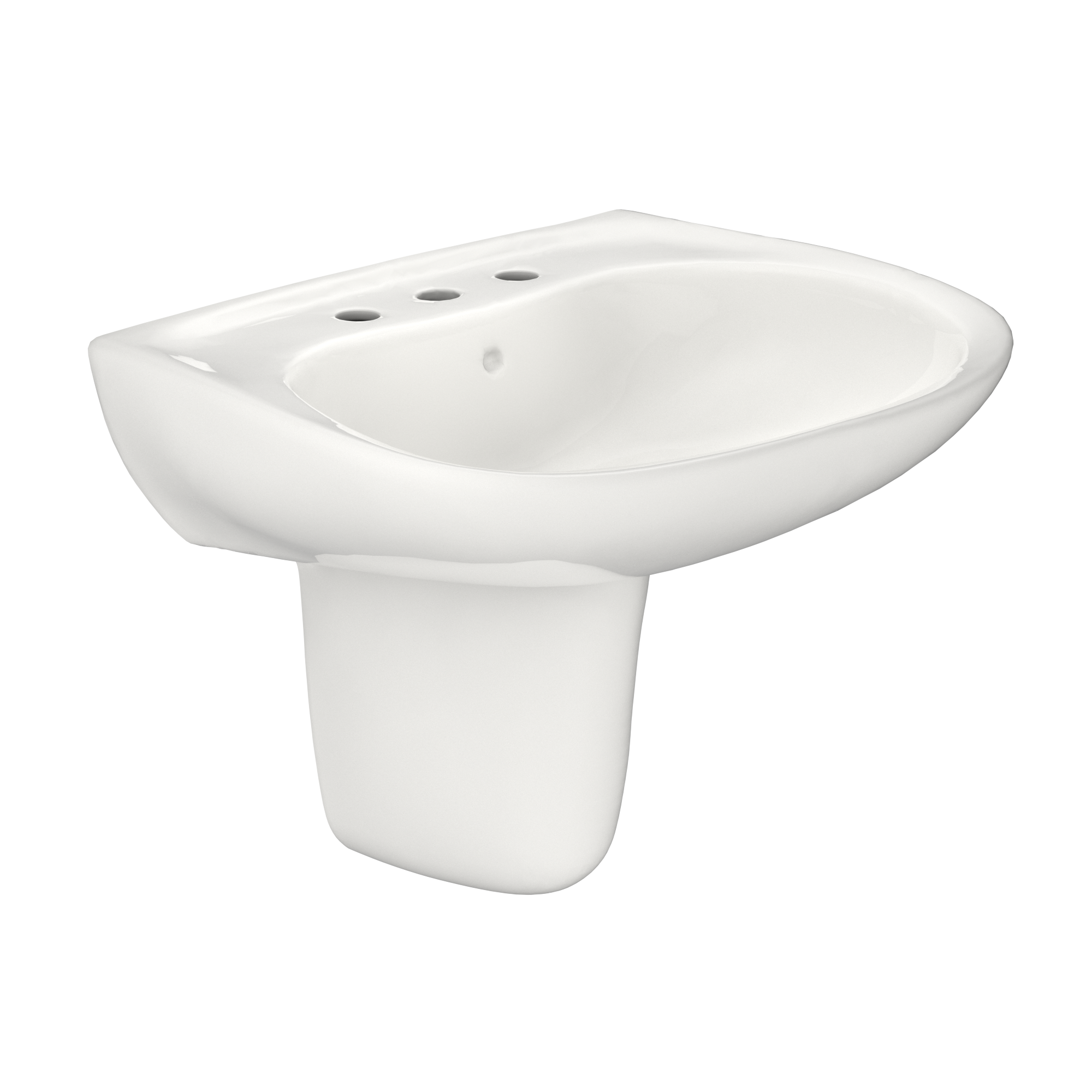 Alternate Image for TOTO Prominence Oval Wall-Mount Bathroom Sink with CEFIONTECT and Shroud for 8 Inch Center Faucets, Colonial White, Vitreous China, LHT242.8G#11