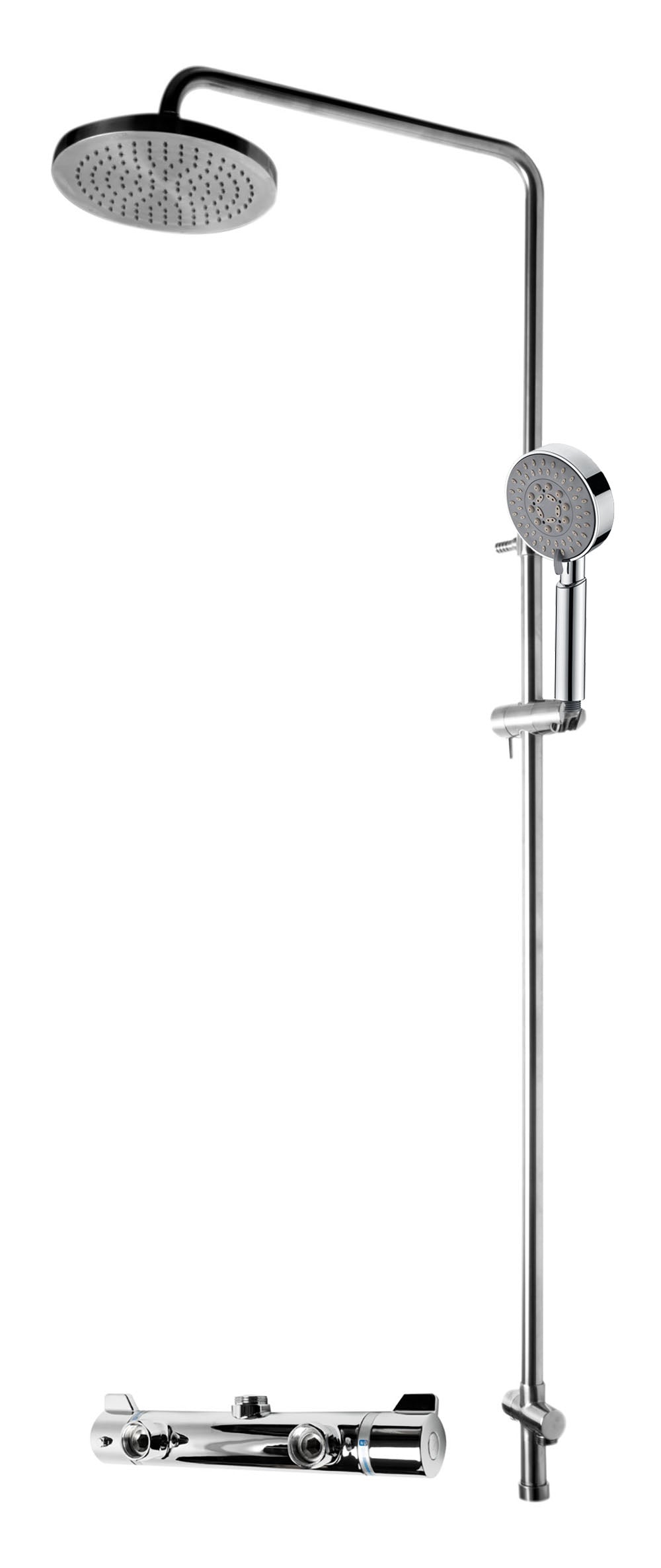 Alternative View of ALFI brand AB2867-PC Polished Chrome Round Style Thermostatic Exposed Shower Set, Brass