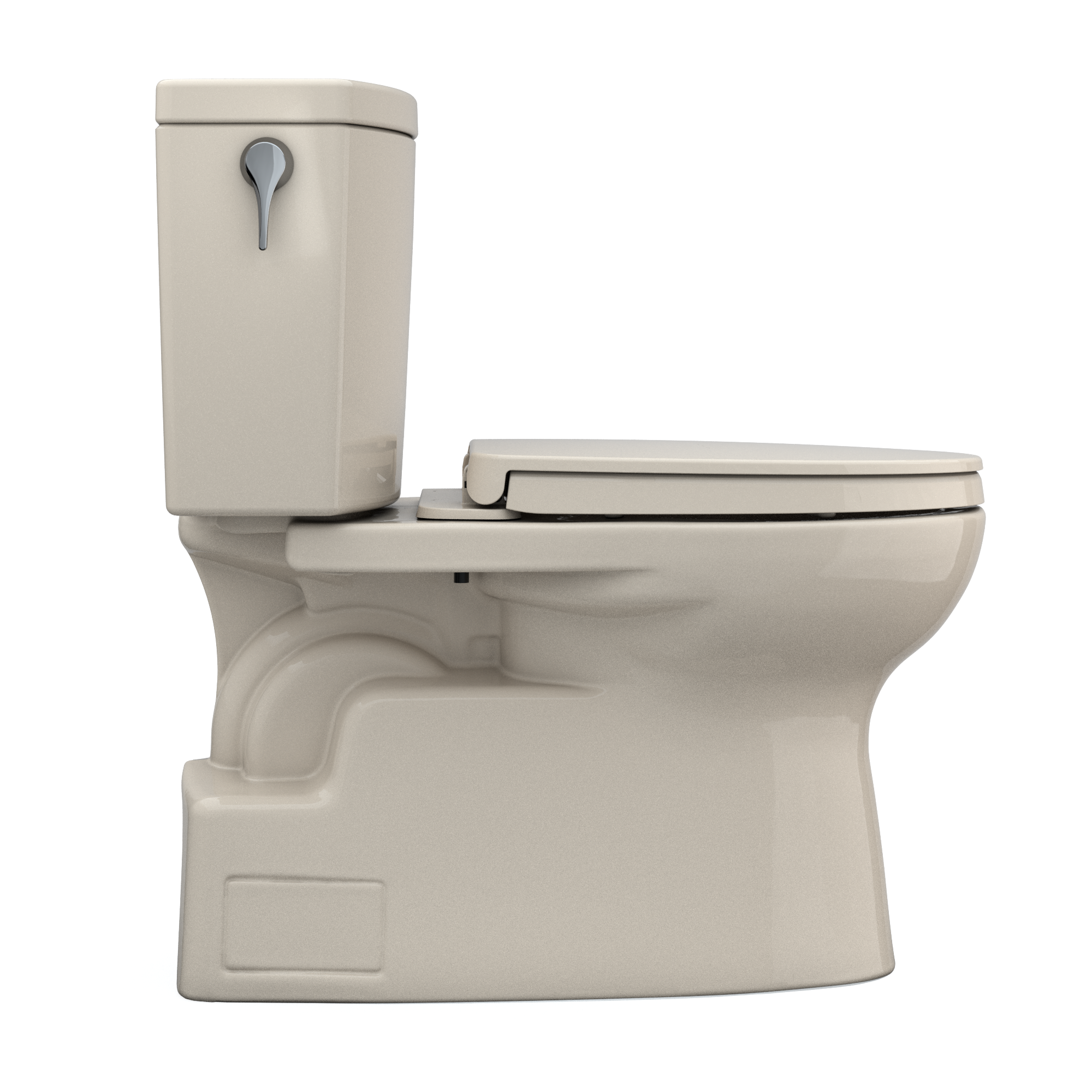 Alternate Image for TOTO Vespin II 1G Two-Piece Elongated 1.0 GPF Universal Height Toilet with CEFIONTECT and SS124 SoftClose Seat, WASHLET+ Ready, Bone, Vitreous China|Plastic, MS474124CUFG#03