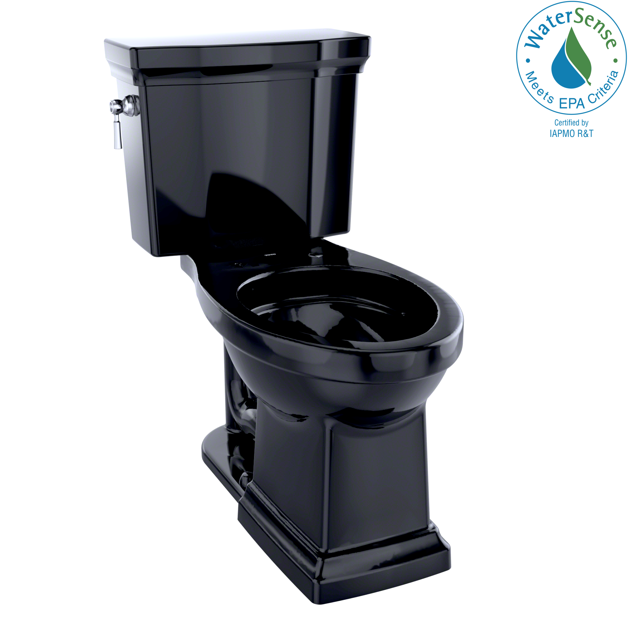 TOTO Promenade II 1G Two-Piece Elongated 1.0 GPF Universal Height Toilet, Ebony, Vitreous China, CST404CUF#51