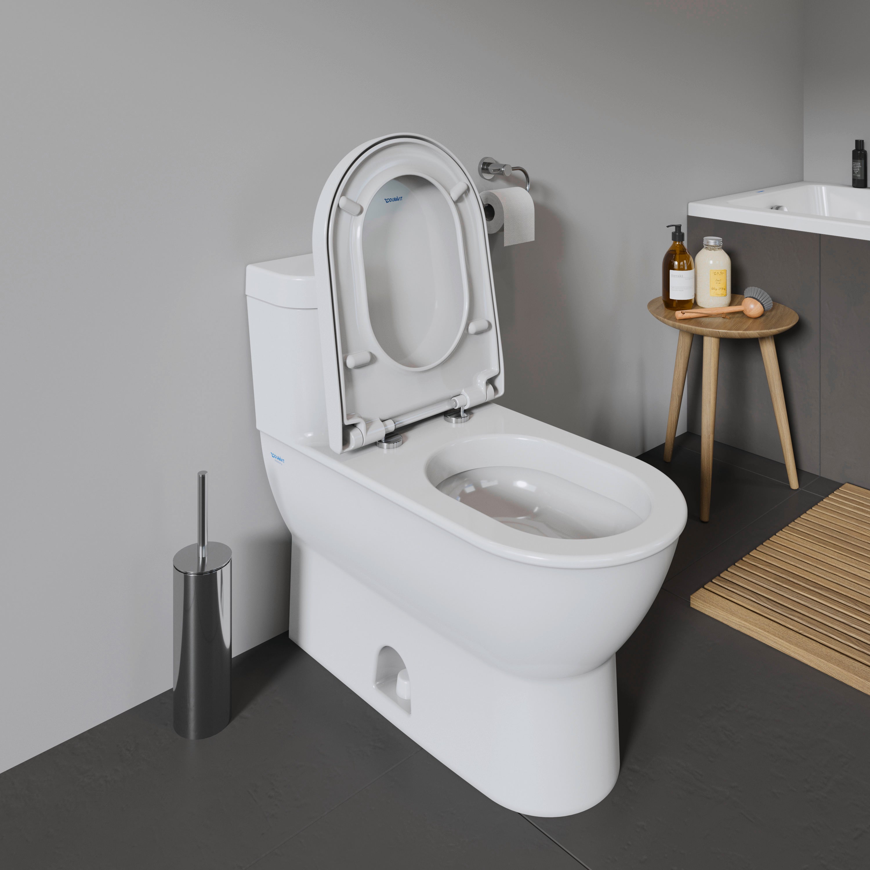Starck 3 Elongated Slow Close Toilet Seat in White