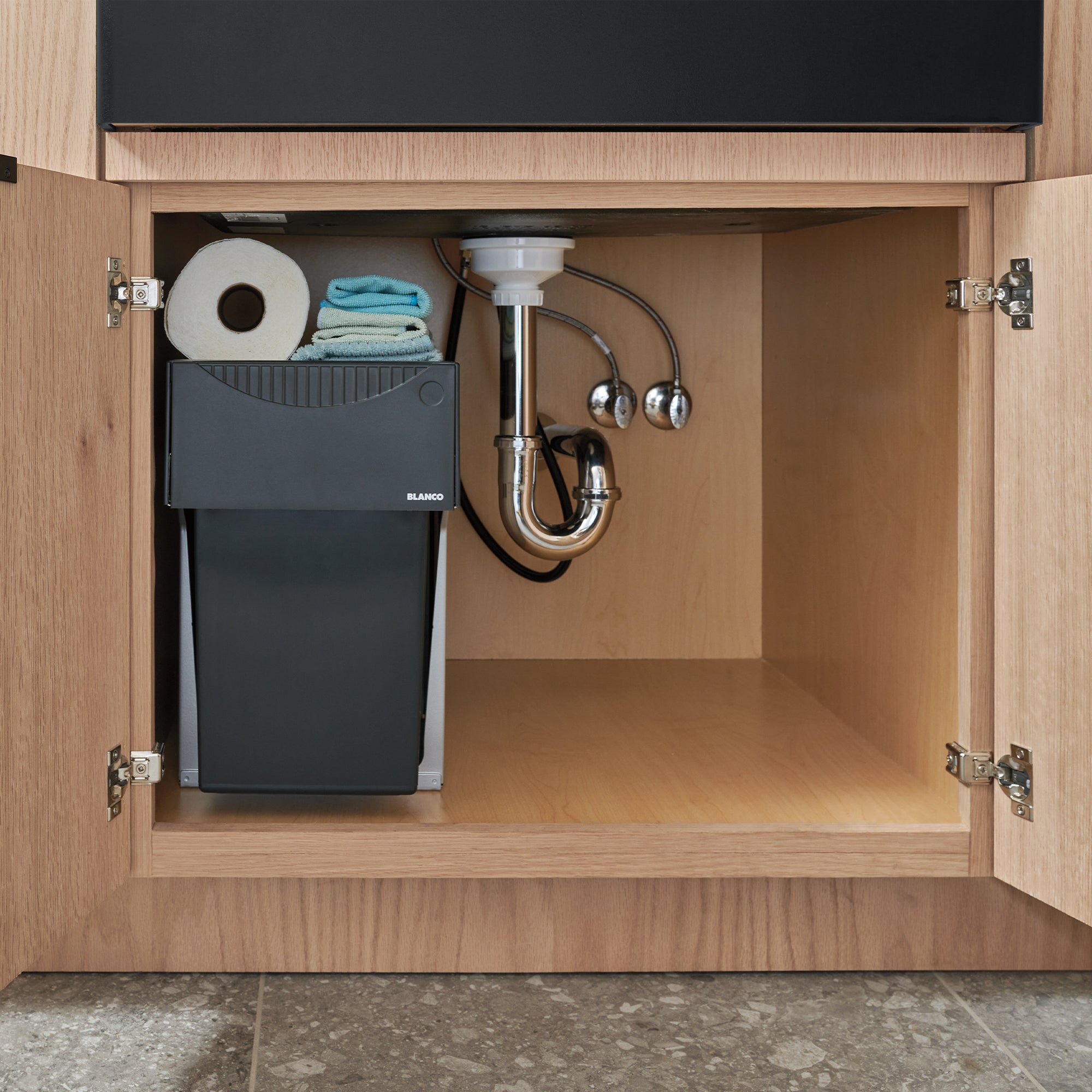 Alternate Image for Blanco Botton II Storage System, Plastic, Black, 526376