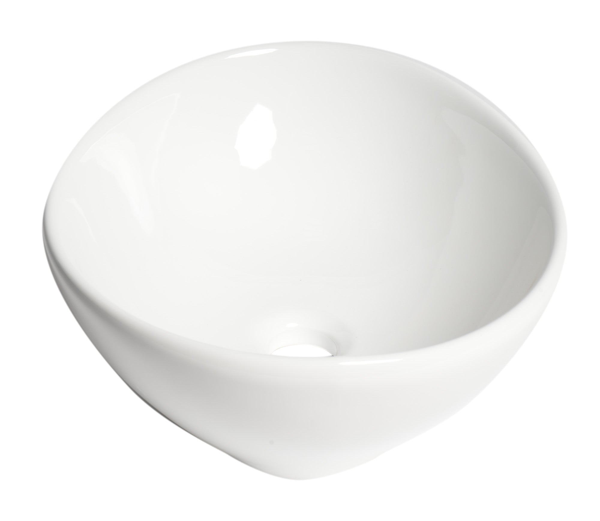 Alternate Image for ALFI brand 15.38" x 12.75" Oval Above Mount Porcelain Bathroom Sink, White, No Faucet Hole, ABC913