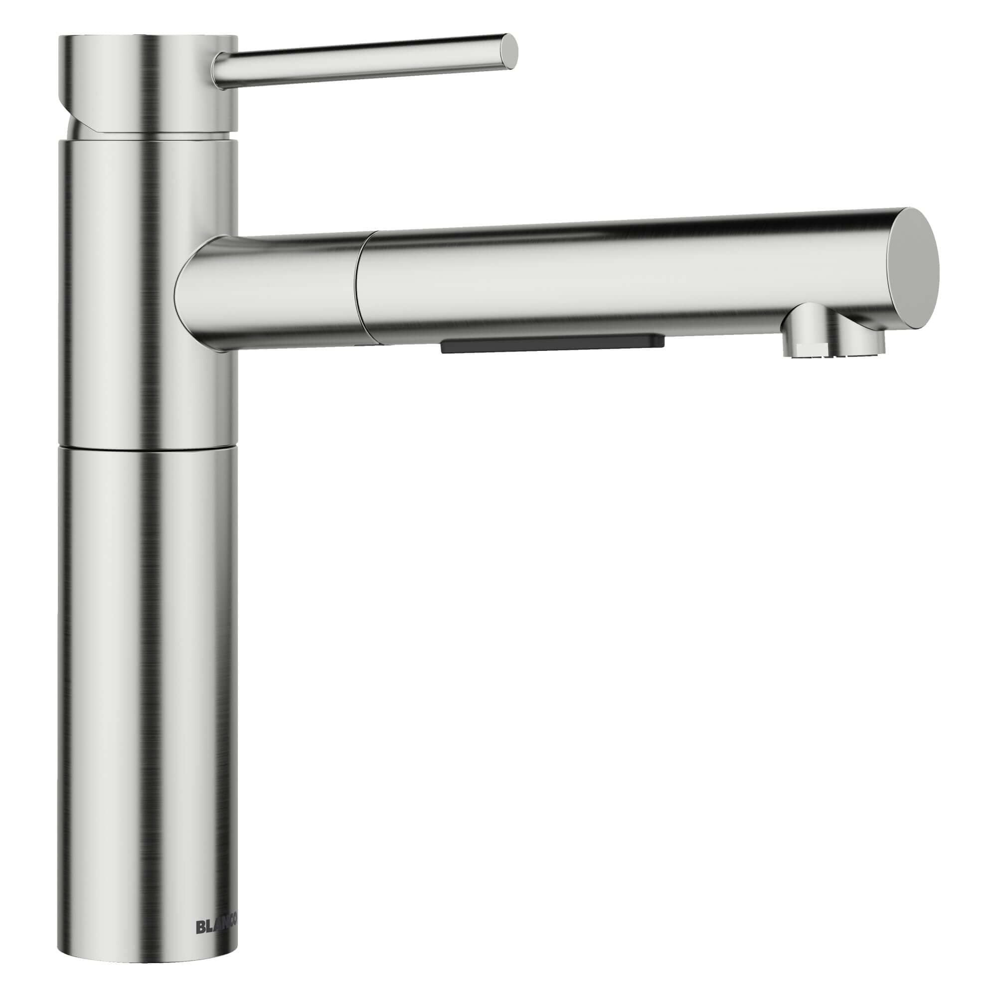Alternate Image for Blanco Alta II Low Arc Pull-Out Kitchen Faucet, PVD Steel, 1.5 GPM, Brass, 527559