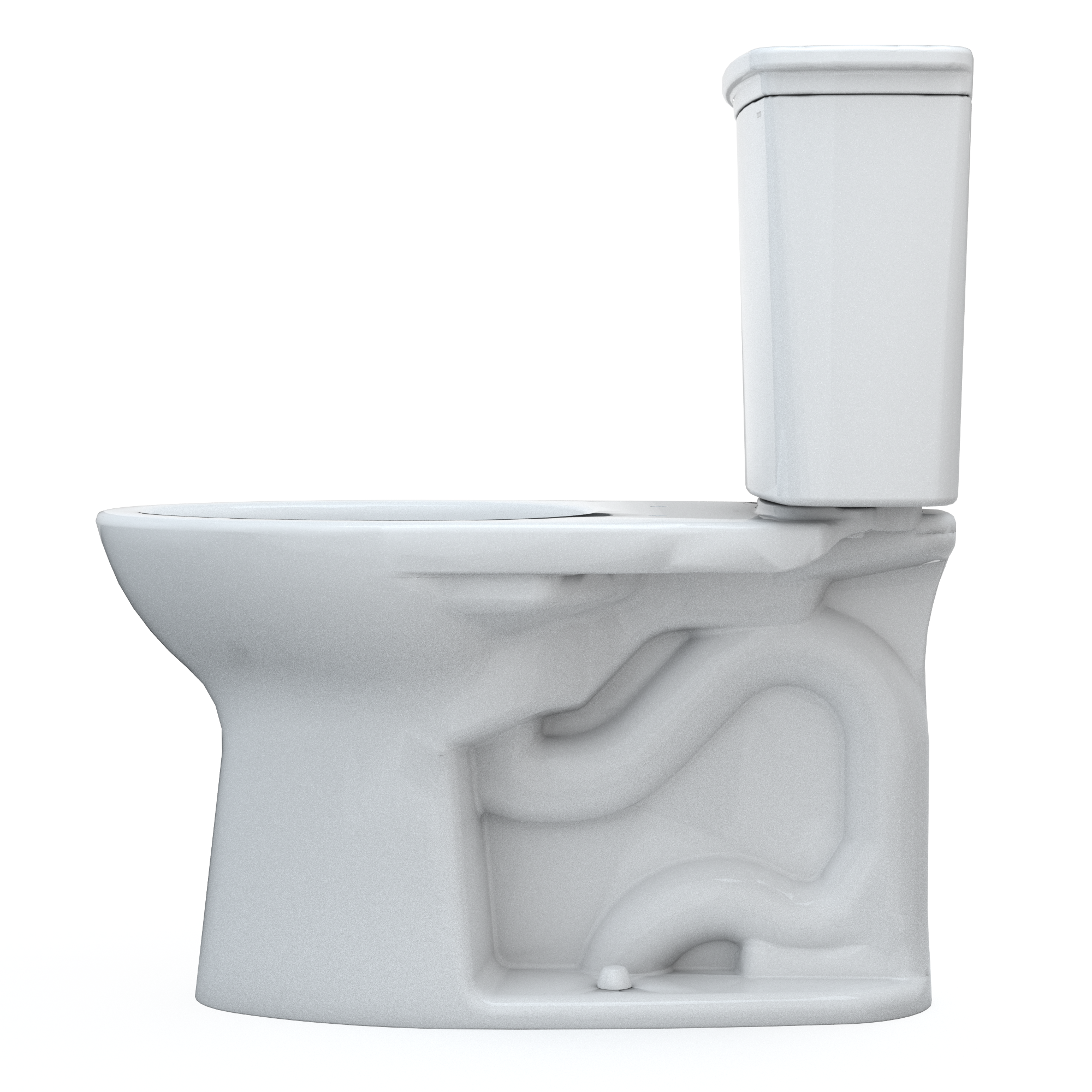 Alternate Image for TOTO Drake Transitional Two-Piece Elongated 1.28 GPF Universal Height TORNADO FLUSH Toilet with 10 Inch Rough-In and CEFIONTECT, Cotton White, Vitreous China, CST786CEFG.10#01