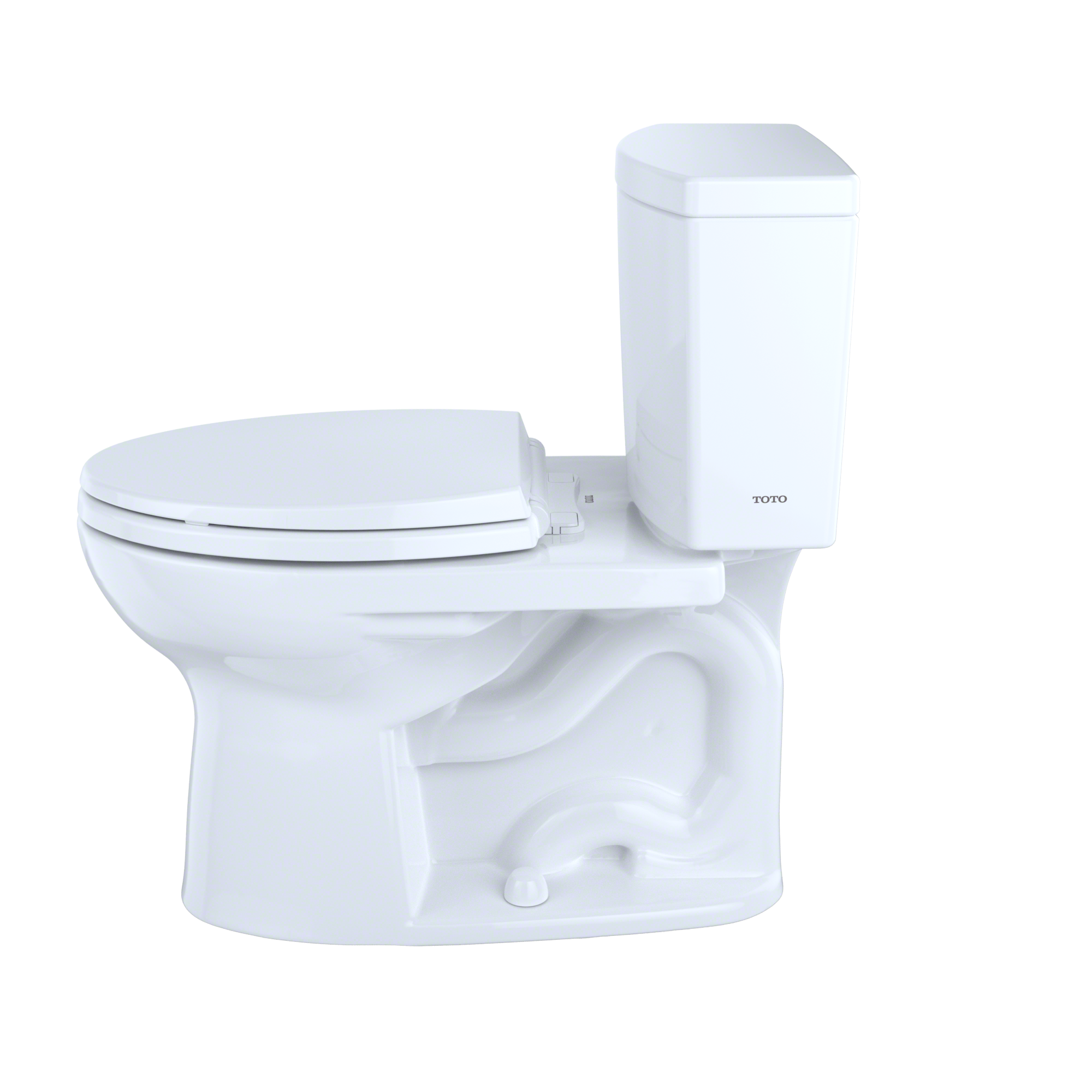 Alternate Image for TOTO Drake II 1G Two-Piece Elongated 1.0 GPF Universal Height Toilet with CEFIONTECT and Right-Hand Trip Lever, Cotton White, Vitreous China, CST454CUFRG#01
