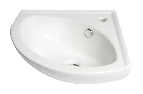 ALFI brand 22" x 18.63" Oval Wall Mount Porcelain Bathroom Sink, White, 1 Faucet Hole, ABC120