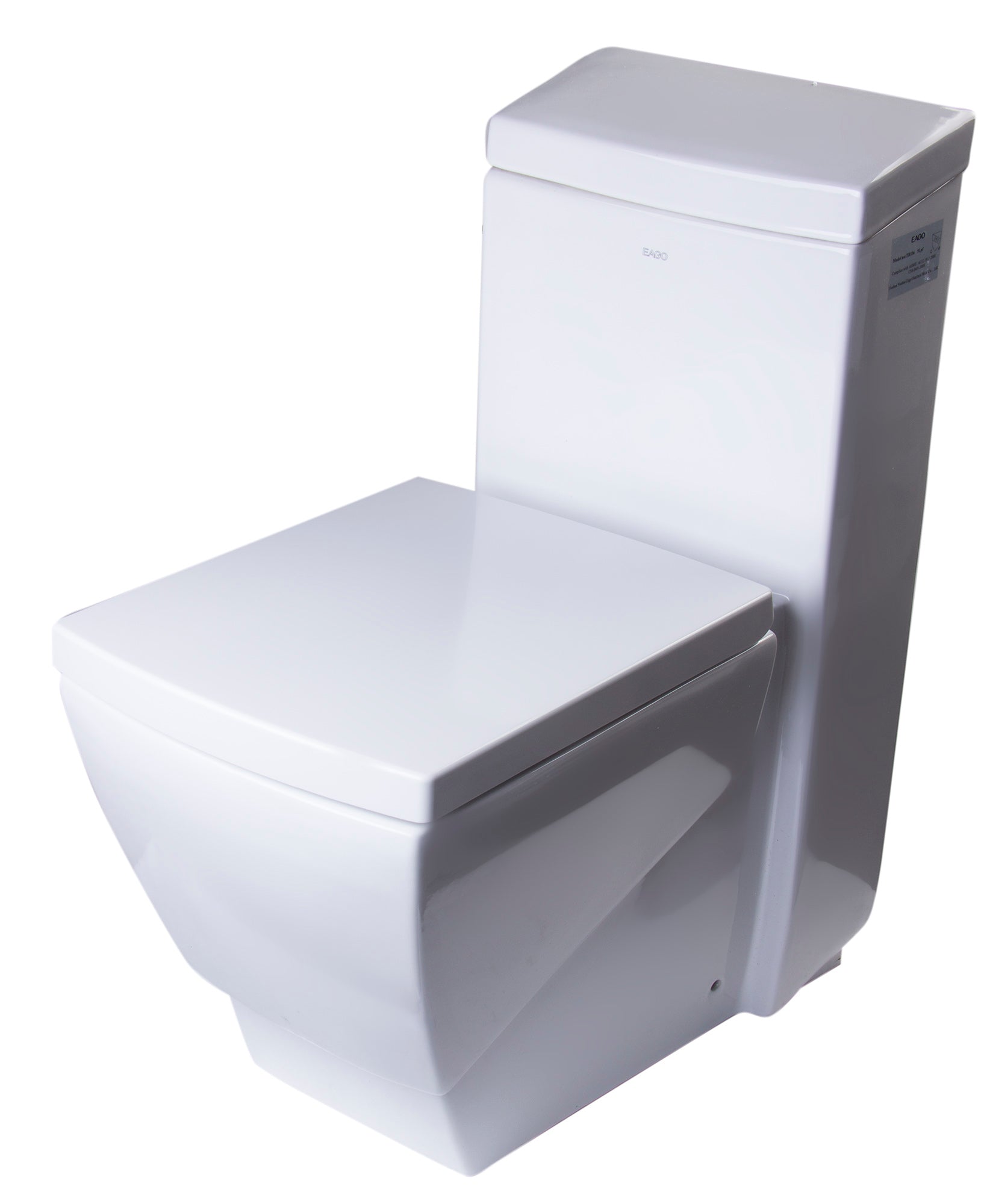 Alternate Image for EAGO Porcelain, White, TB336 One Piece High-Efficiency Low Flush Ceramic Toilet