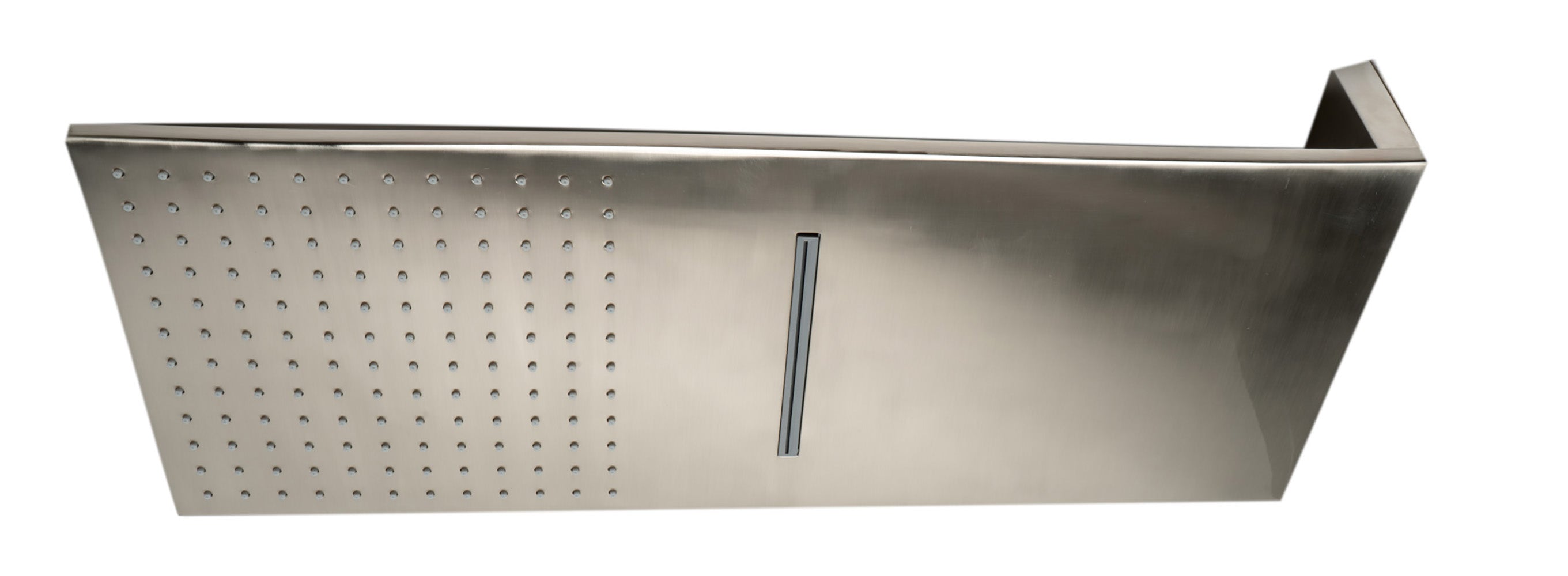 Alternate Image for ALFI brand RAIN10SW-BN Brushed Nickel 10" Wall-Mounted Square Waterfall Rain Shower Head, Brass