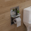 ALFI brand ABTPN88-PSS Polished Stainless Steel Recessed Toilet Paper Holder Niche, 19 Gauge