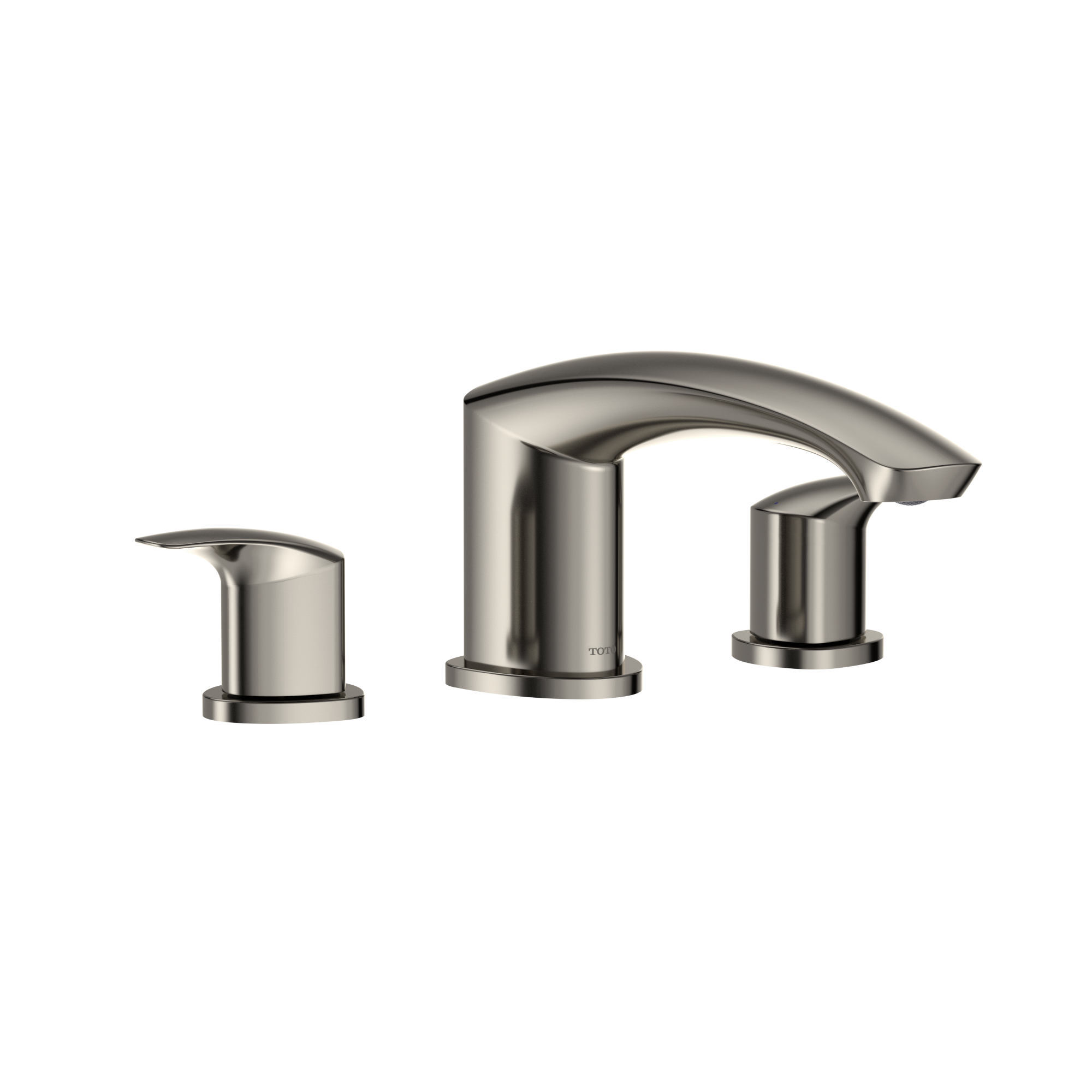Alternate Image for TOTO GM Two-Handle Deck-Mount Roman Tub Filler Trim, Polished Nickel, Brass, TBG09201U#PN