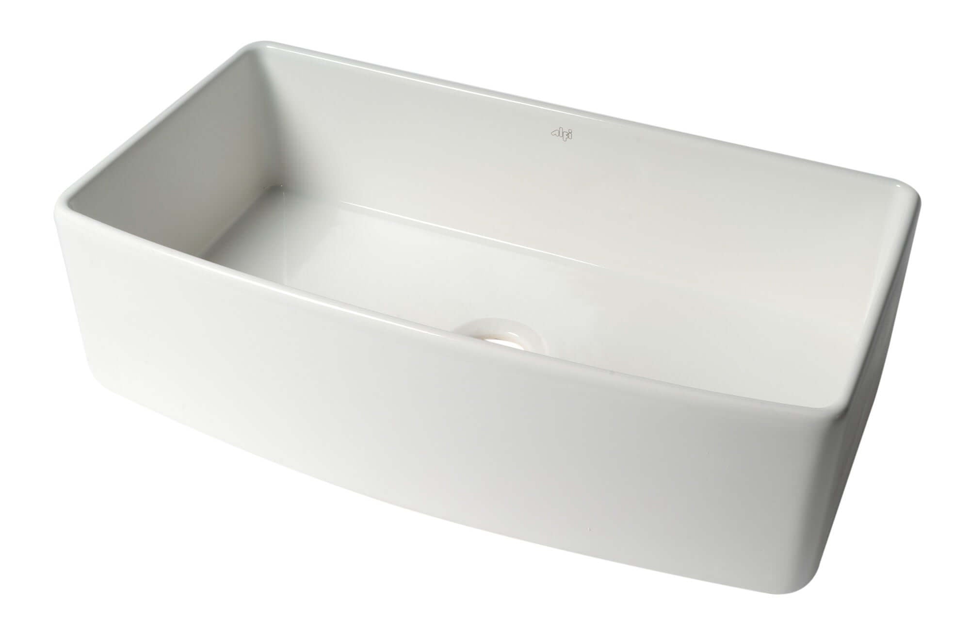 Alternate Image for ALFI brand 36" Fireclay Farmhouse Sink with Accessories, White, ABFC3620S-W