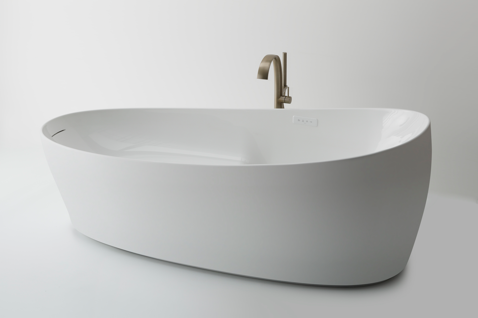 Alternate Image for Toto 87" Galaline Reinforced Marble Flotation Bathtub with Zero Dimension and Hydrohands, Gloss White, PJYD2200PWEU#GW