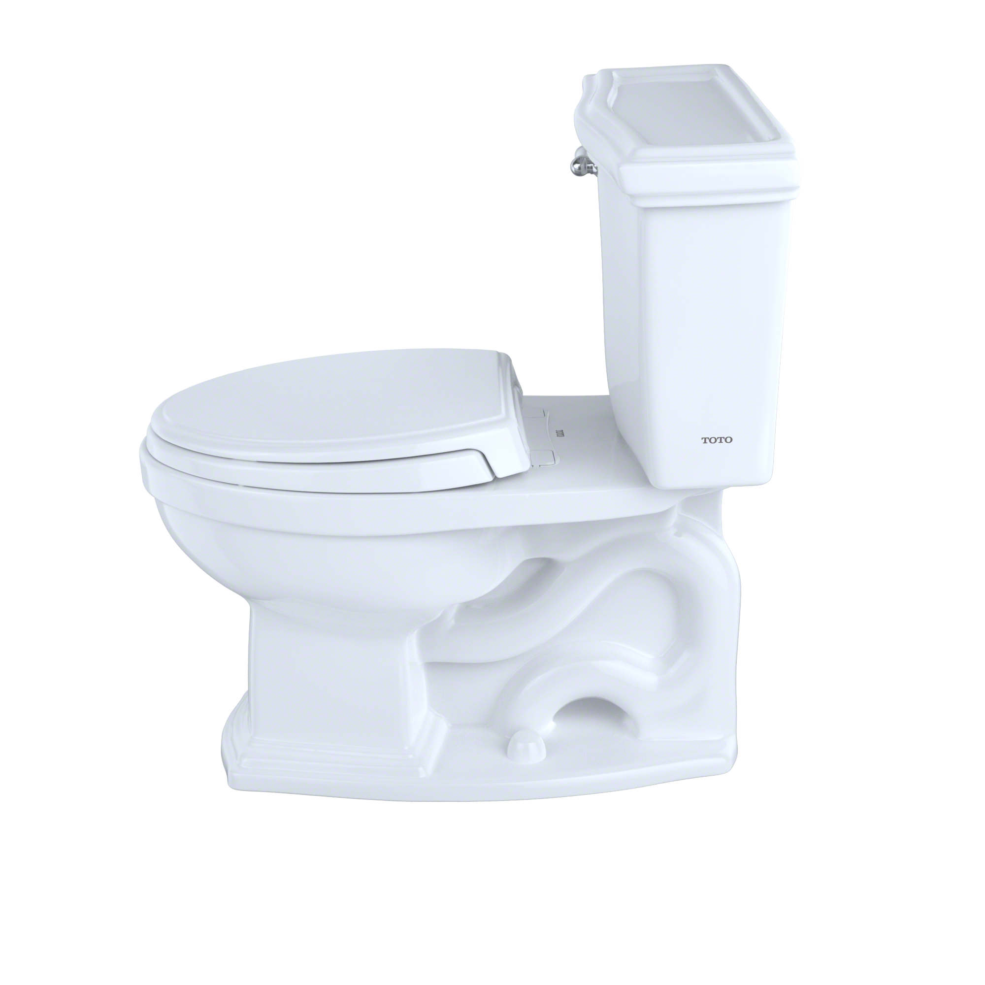 Alternate Image for TOTO Eco Clayton Two-Piece Elongated 1.28 GPF Universal Height Toilet, Cotton White, Vitreous China, CST784EF#01