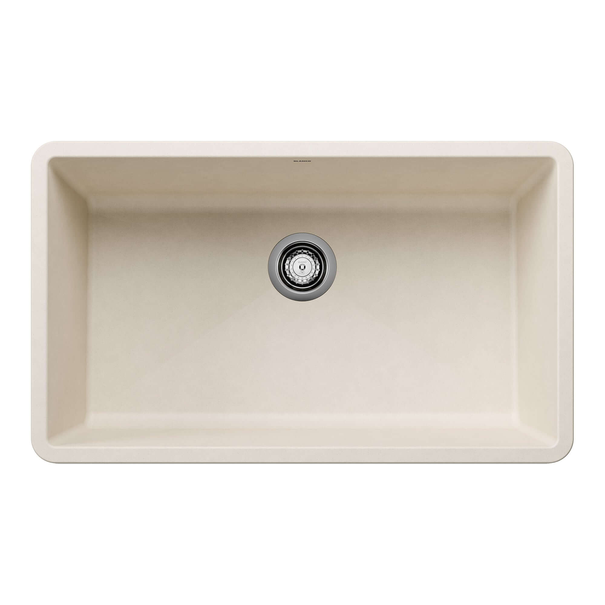 Alternate Image for Blanco Precis 32" Undermount Silgranit Kitchen Sink, Soft White, No Faucet Hole, 443084