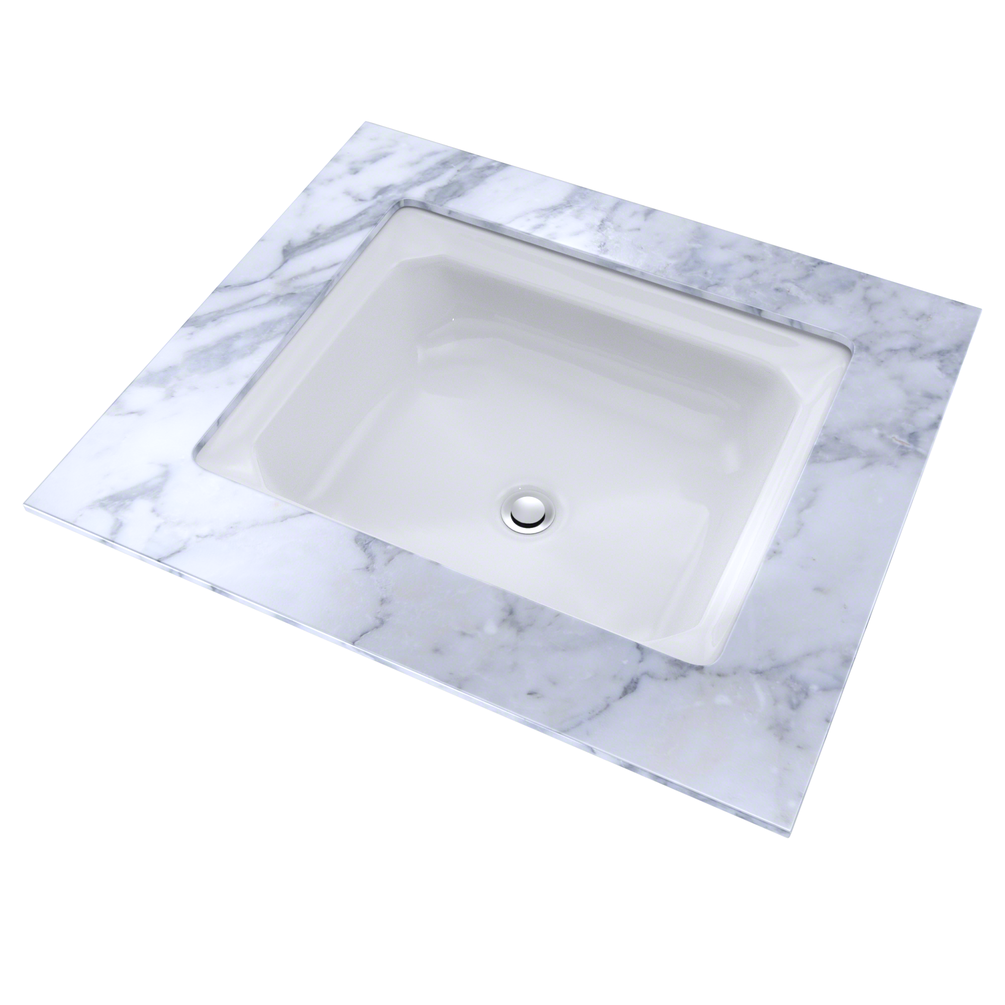Alternate Image for TOTO Guinevere Rectangular Undermount Bathroom Sink with CEFIONTECT, Cotton White, Vitreous China, LT973G#01