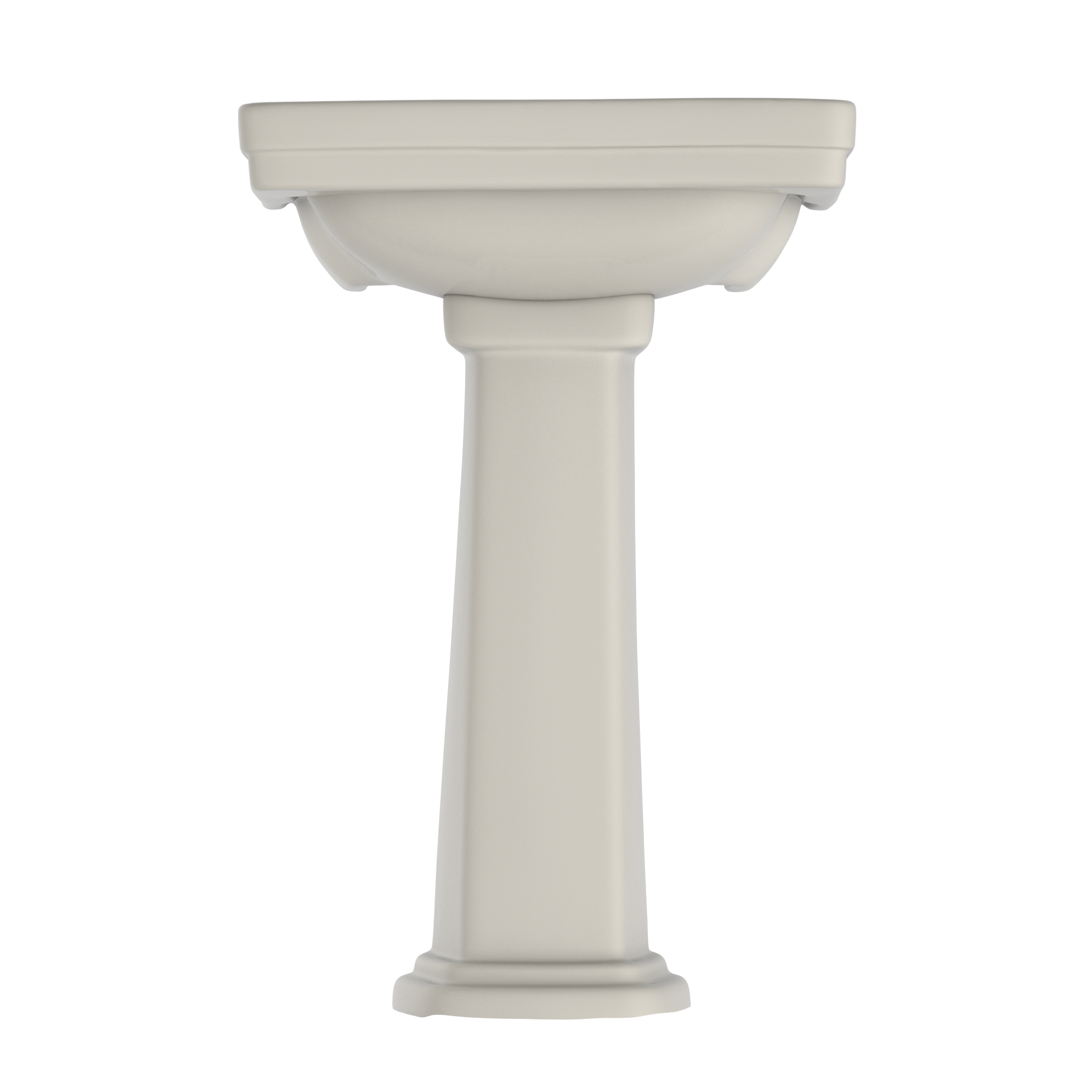 TOTO Promenade 24" x 19-1/4" Rectangular Pedestal Bathroom Sink for Single Hole Faucets, Sedona Beige, Vitreous China, LPT532N#12