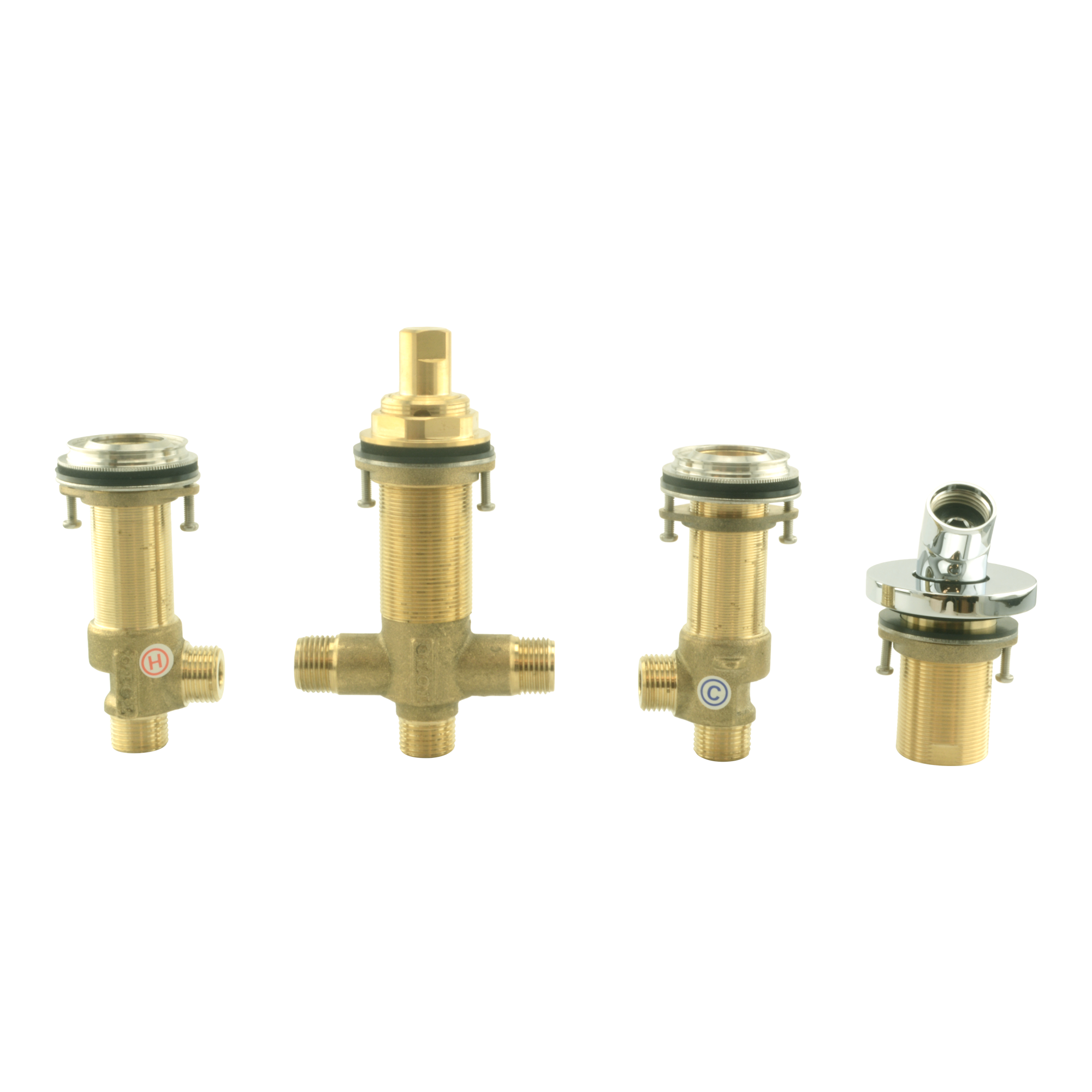 TOTO Four-Hole Roman Tub Filler Rough-In Valve, Polished Chrome, Brass, TBN01202U#CP