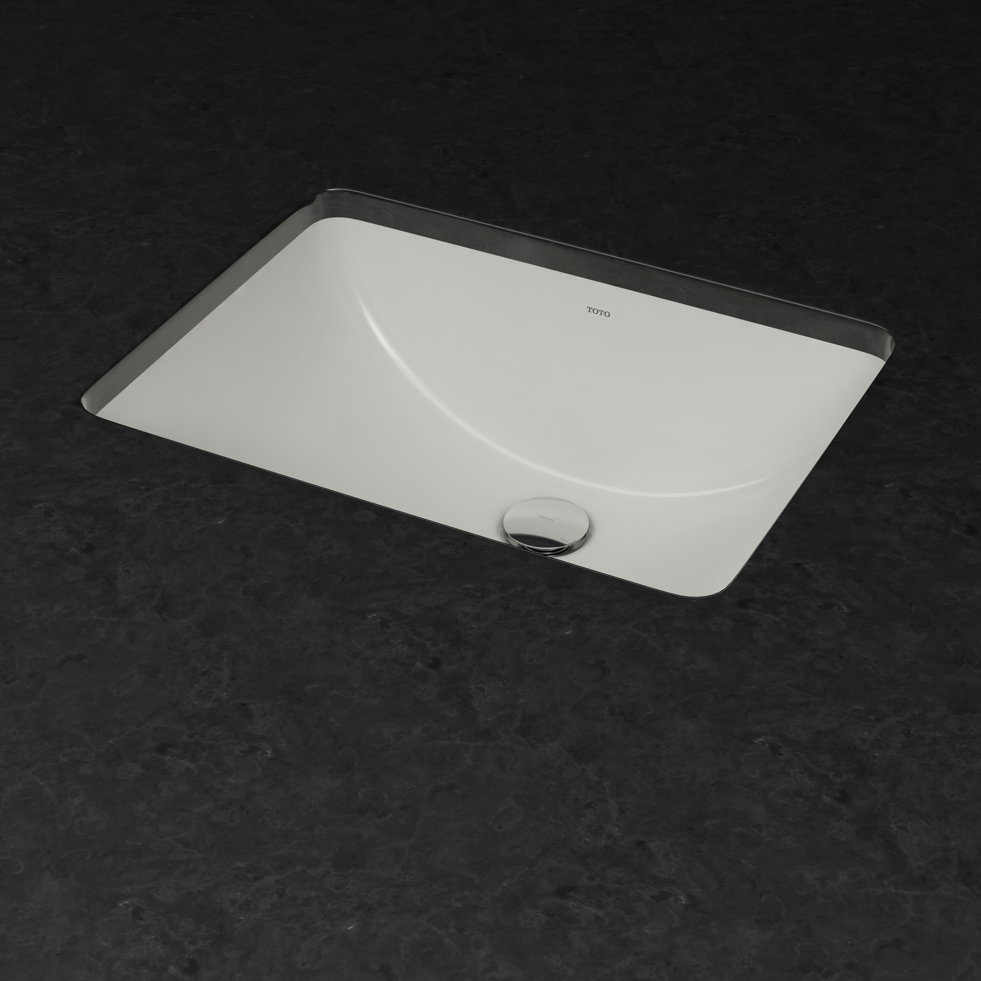 Alternate Image for TOTO 20" Rectangular Undermount Bathroom Sink with CEFIONTECT, Cotton White, Vitreous China, LT1535G#01