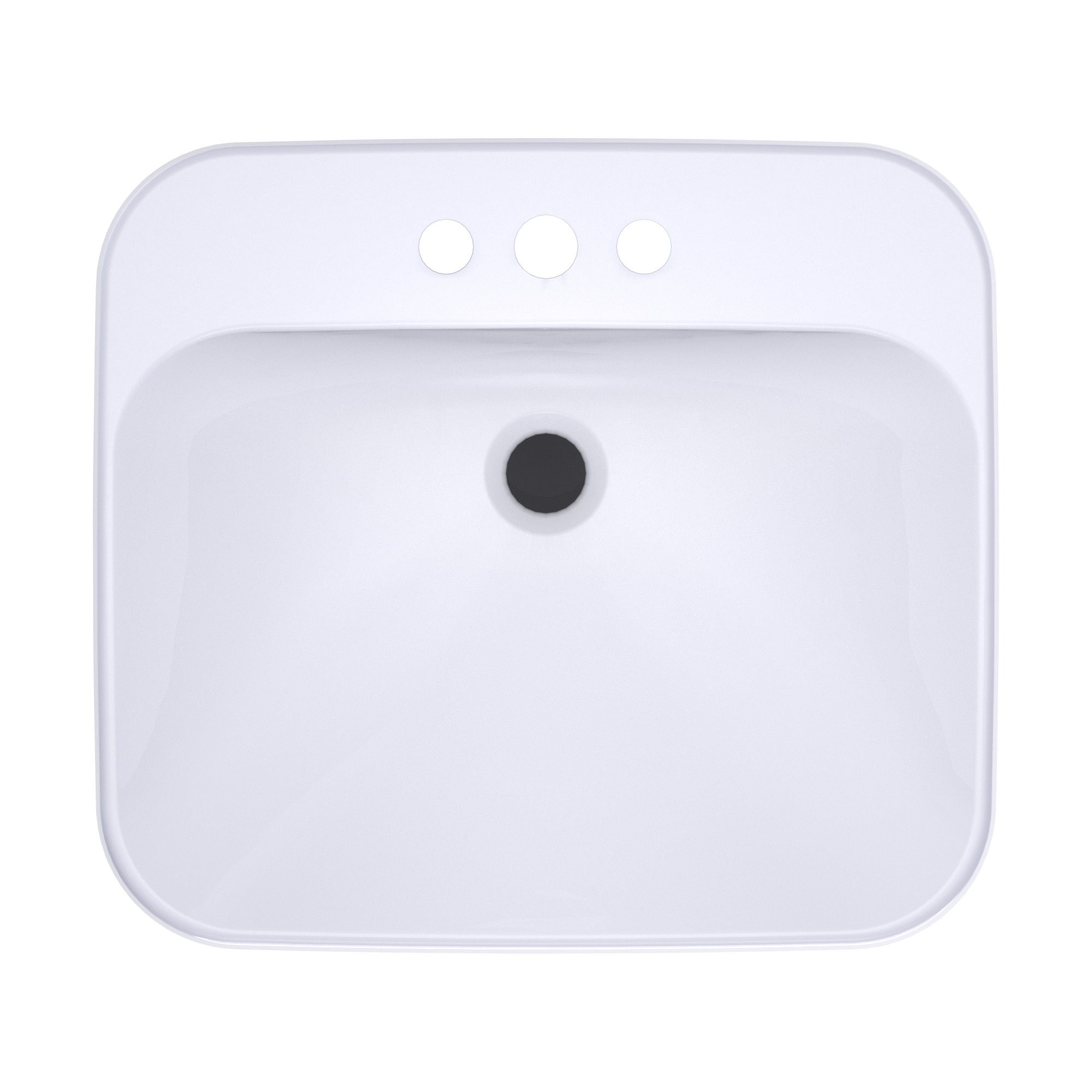 TOTO Arvina Rectangular 20" Vessel Bathroom Sink with CEFIONTECT for 4 Inch Center Faucets, Cotton White, Vitreous China, LT415.4G#01