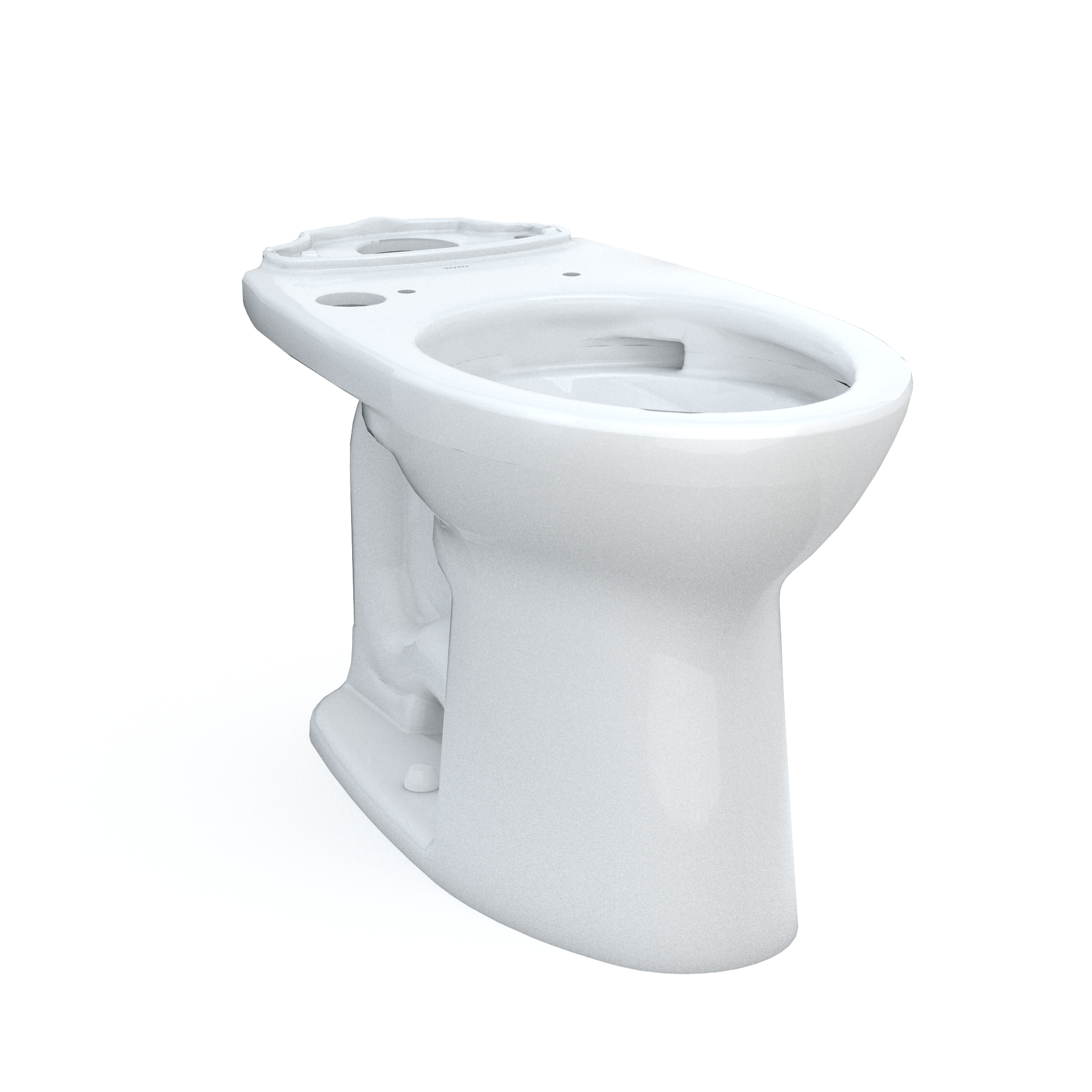 TOTO Drake Elongated Universal Height TORNADO FLUSH Toilet Bowl with CEFIONTECT, WASHLET+ Ready, Cotton White, Vitreous China, C776CEFGT40#01
