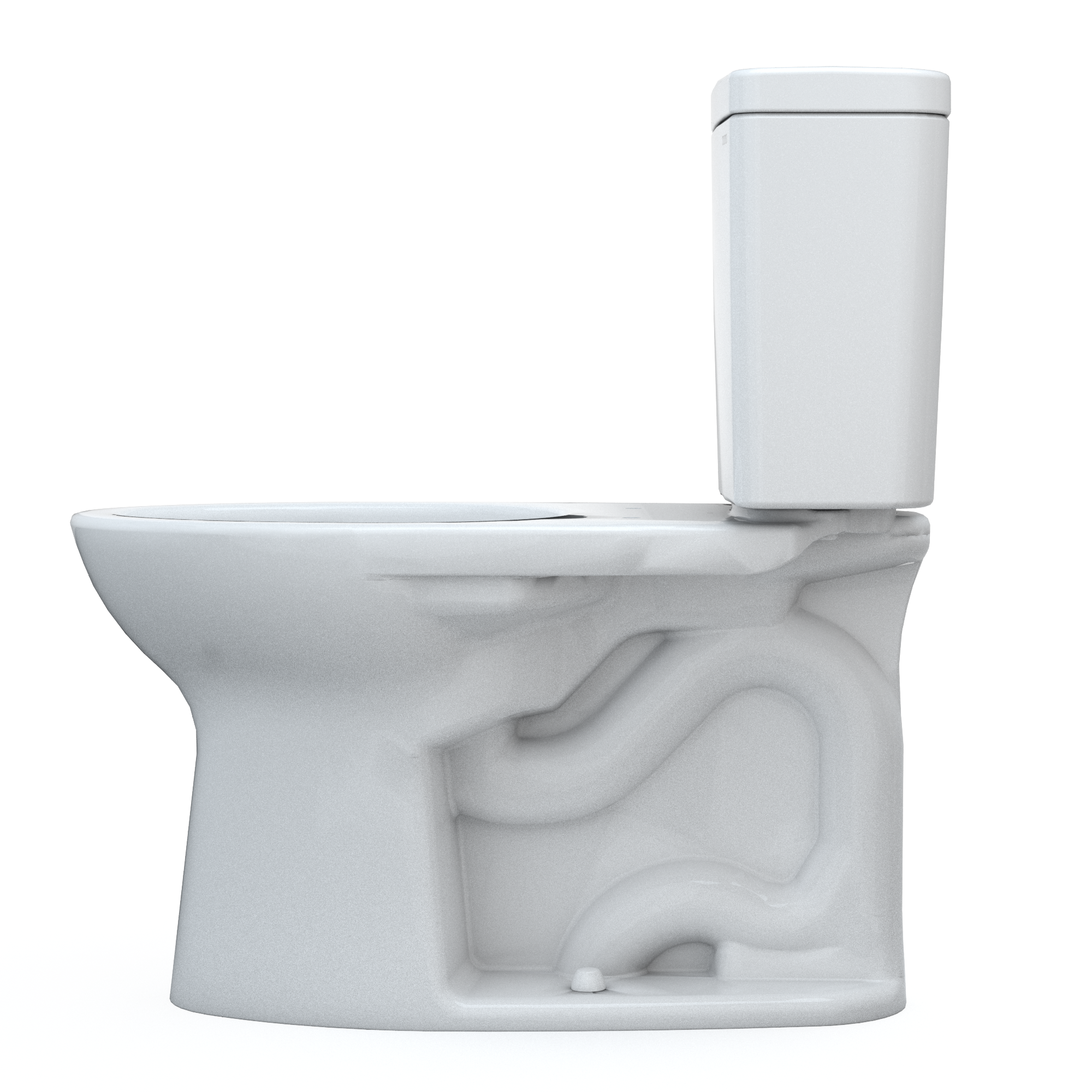 Alternate Image for TOTO Drake Two-Piece Elongated 1.6 GPF Universal Height TORNADO FLUSH Toilet with CEFIONTECT and 10 Inch Rough-In, Cotton White, Vitreous China, CST776CSFG.10#01