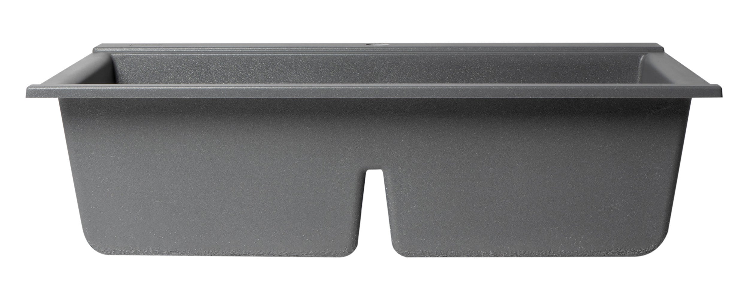 Alternate Image for ALFI 34" Drop In Granite Composite Workstation Kitchen Sink with Accessories, 50/50 Double Bowl, Titanium, 1 Faucet Hole, AB3418DBDI-T