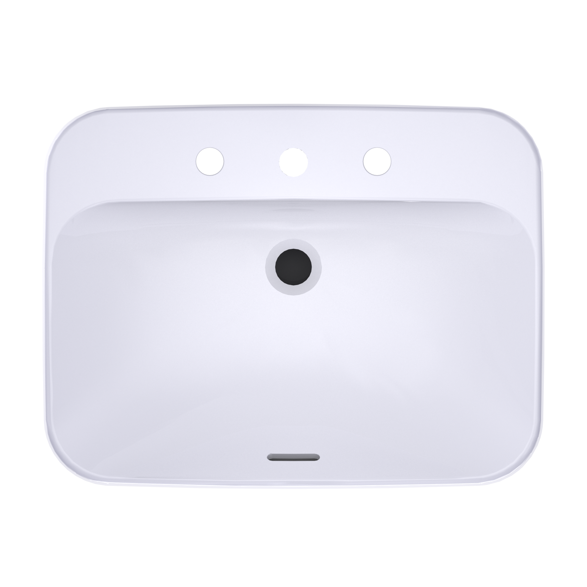 Alternate Image for TOTO Arvina Rectangular 23" Vessel Bathroom Sink with CEFIONTECT for 8 Inch Center Faucets, Cotton White, Vitreous China, LT416.8G#01