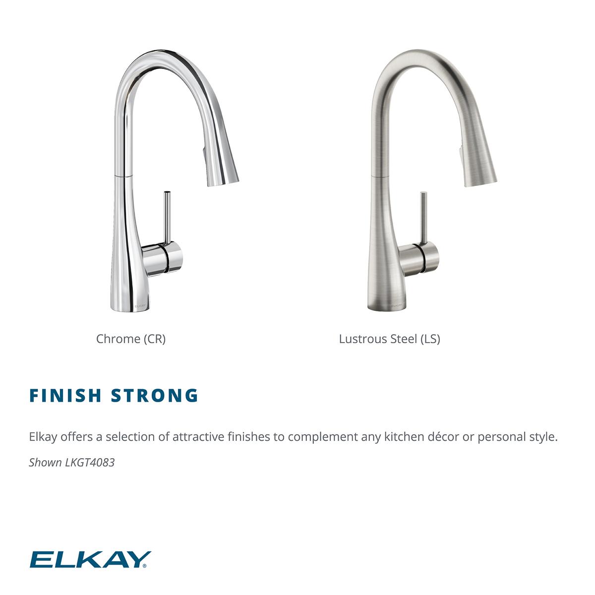 Alternate Image for Elkay Forward Only Lever Handle Pull-down Spray Spout Brass ADA Kitchen Faucet, Chrome, LKGT4083CR