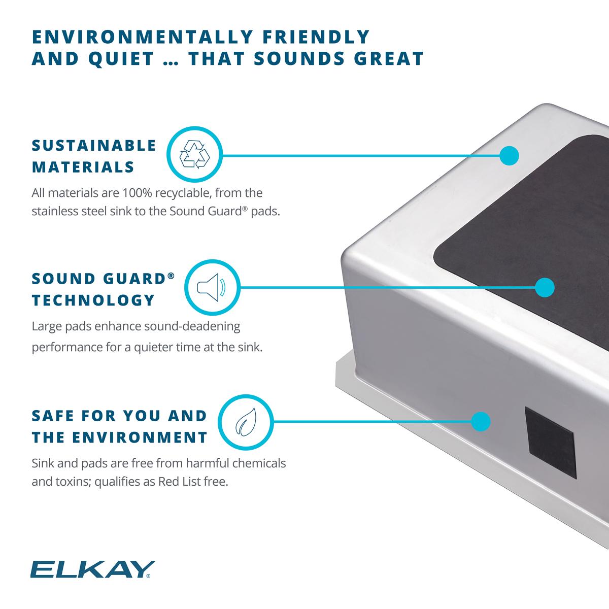 Alternate Image for Elkay Lustertone Classic 25" Drop In/Topmount Stainless Steel Kitchen Sink, Lustrous Satin, MR2 Faucet Holes, DLR252110MR2